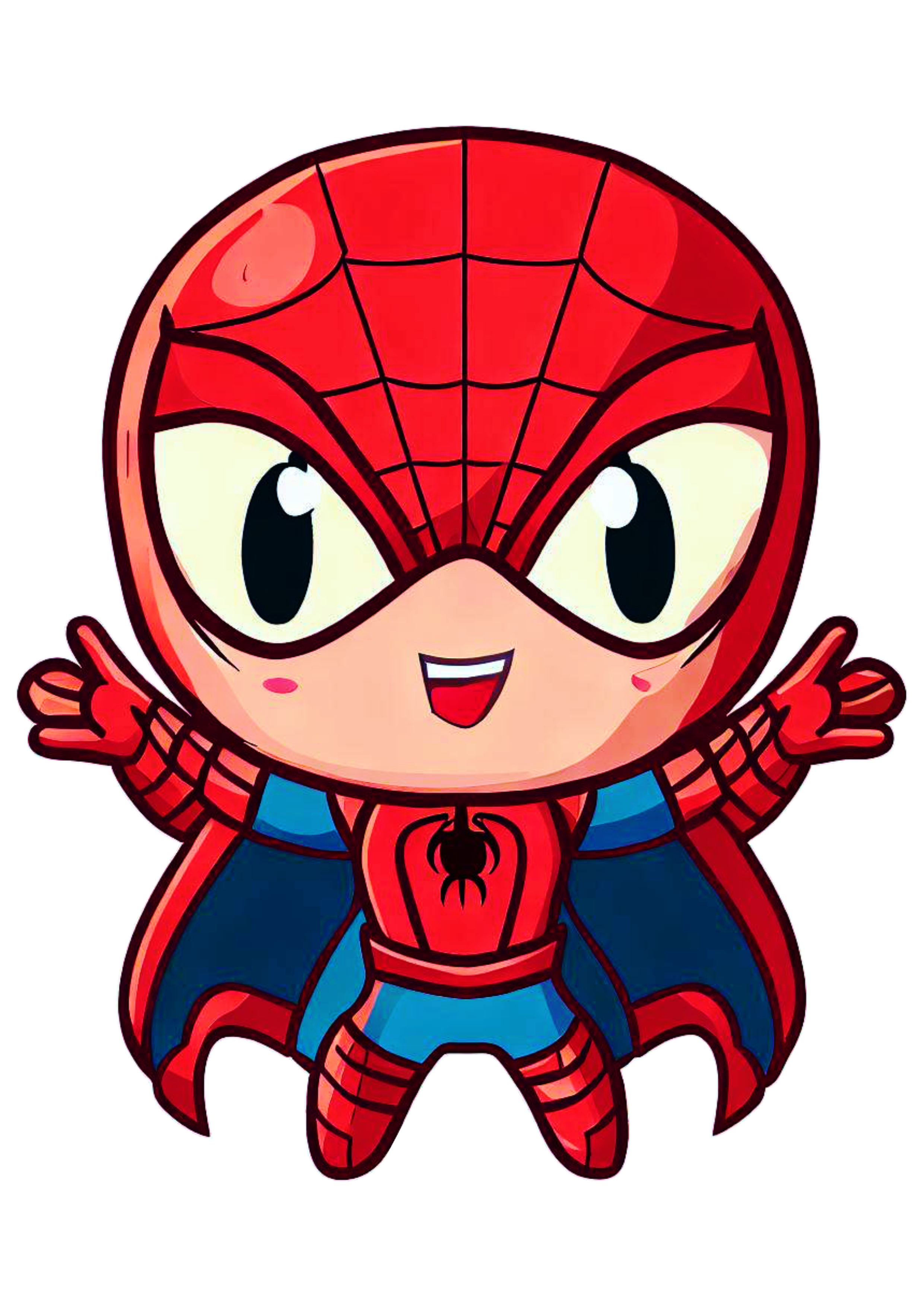 Homem aranha de capa cute spider man baby desenho infantil cartoon fantasia imagem design sem fundo png