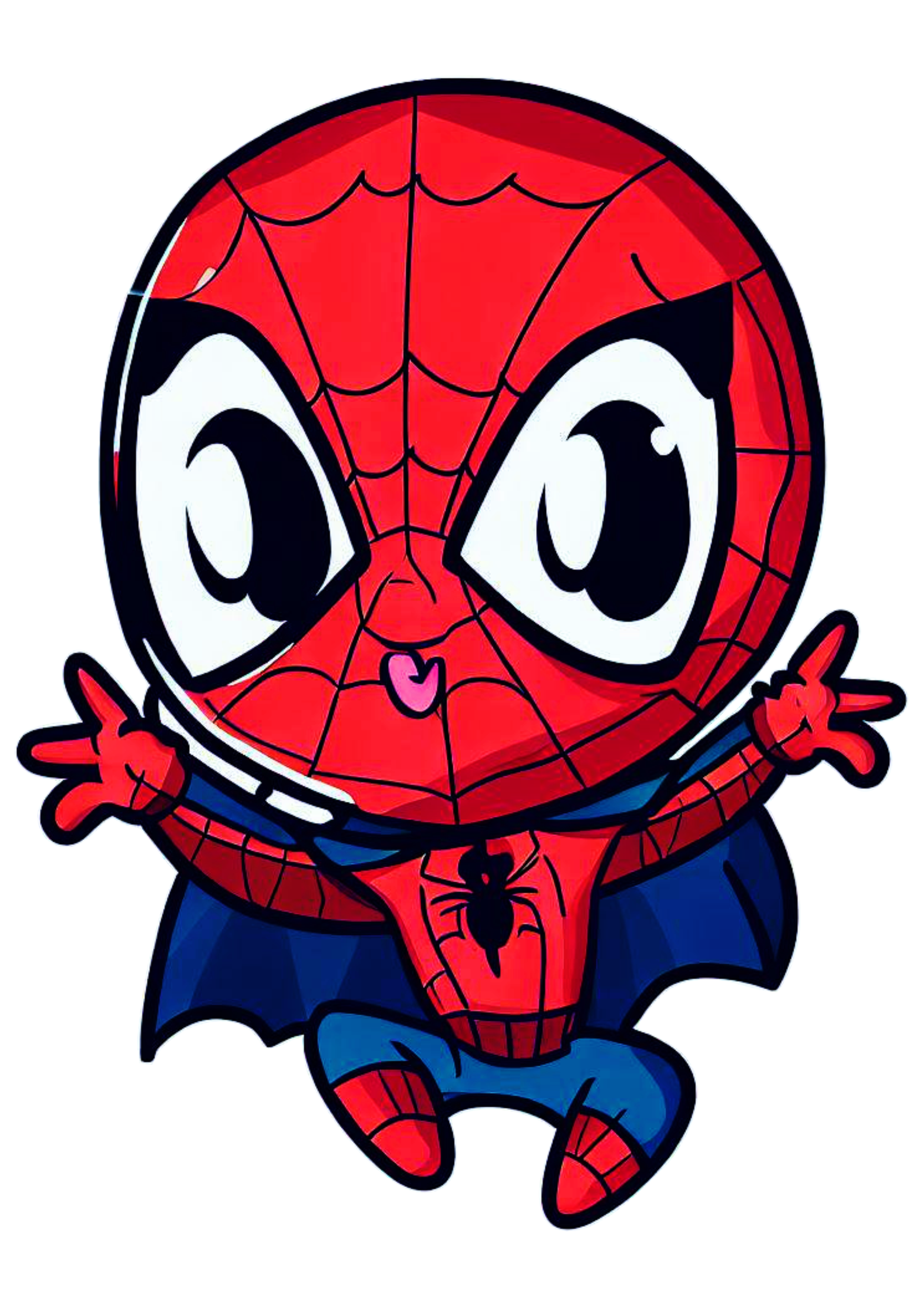 Homem aranha de capa cute spider man baby desenho infantil cartoon fantasia artes gráficas imagem sem fundo png