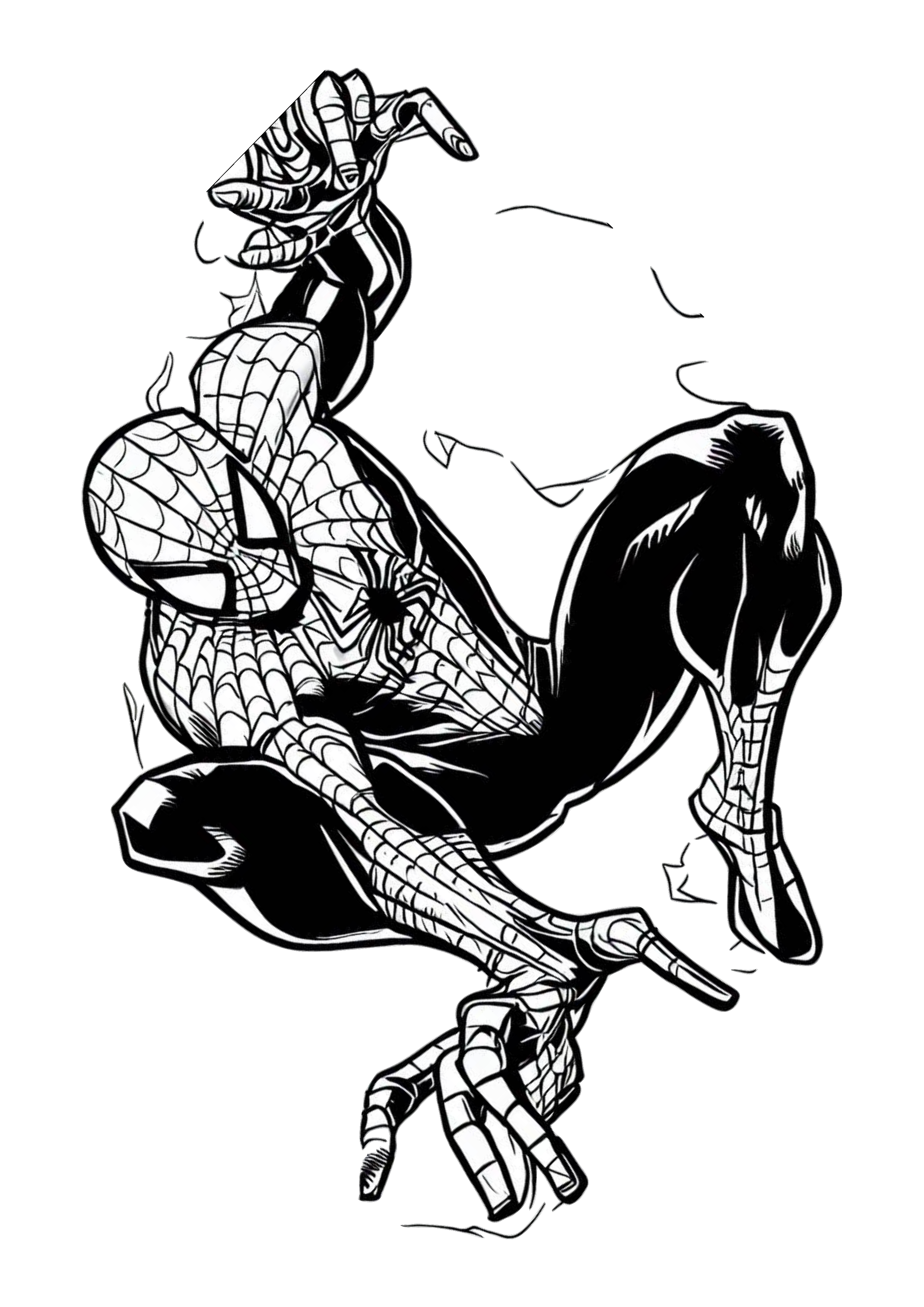 Desenho colorir - Homem Aranha - Tarefa Digital