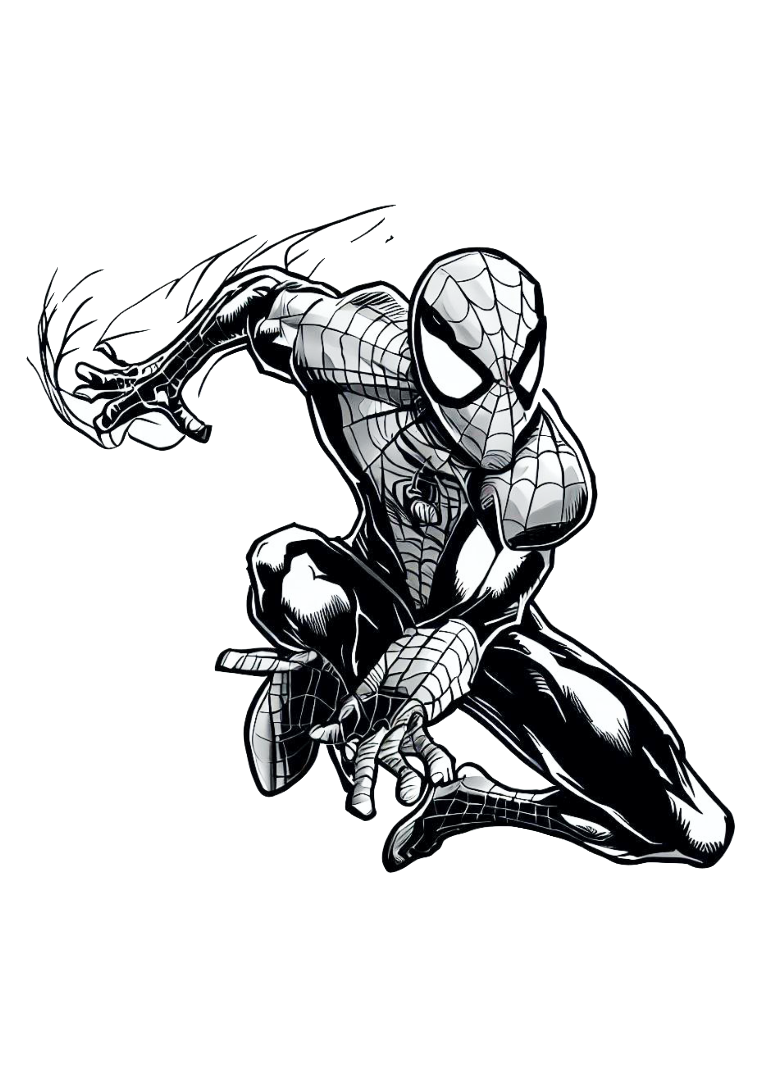 Desenho colorir - Homem Aranha - Tarefa Digital