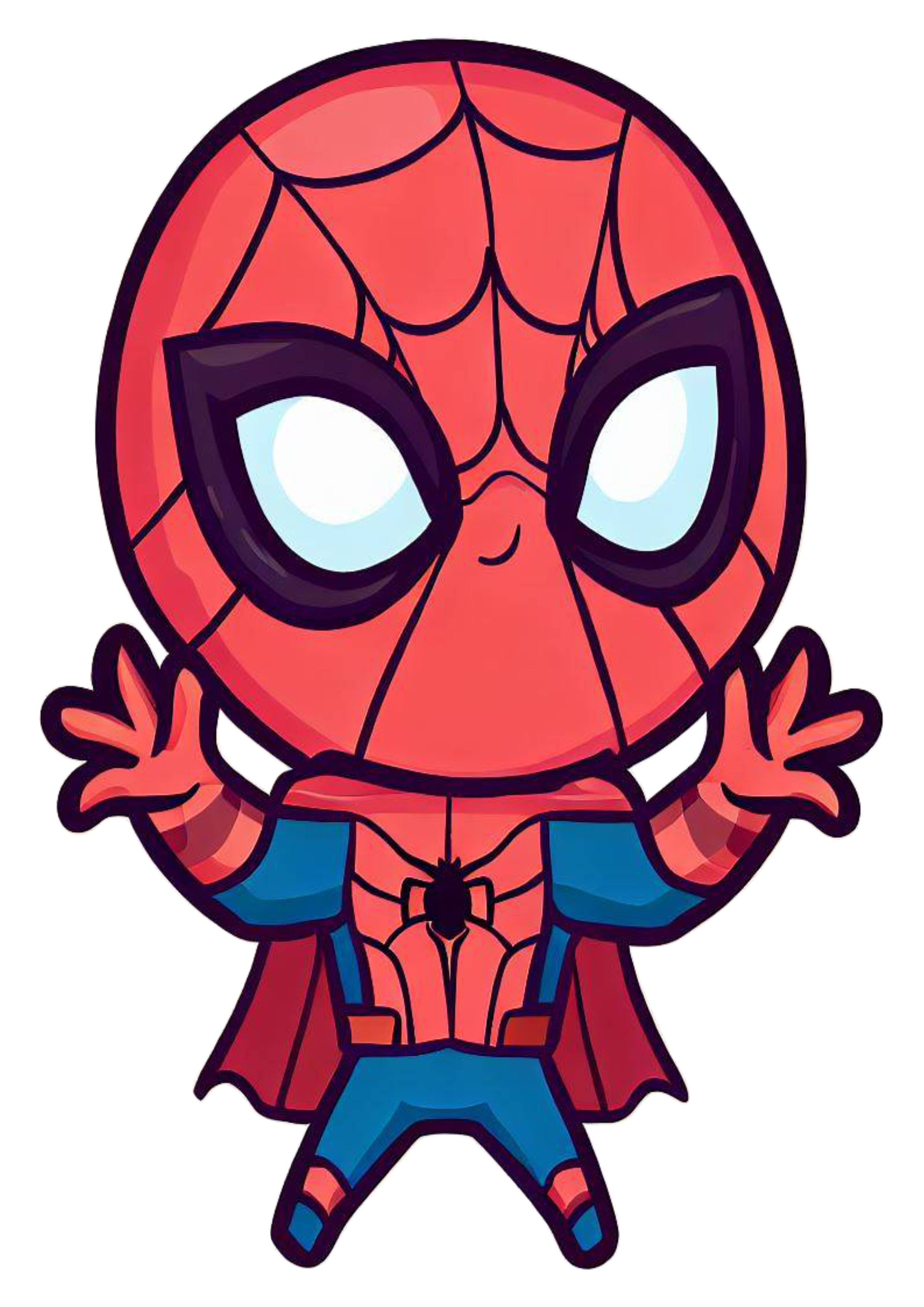 Homem aranha cute baby spider man desenho simples marvel comics fundo transparente png