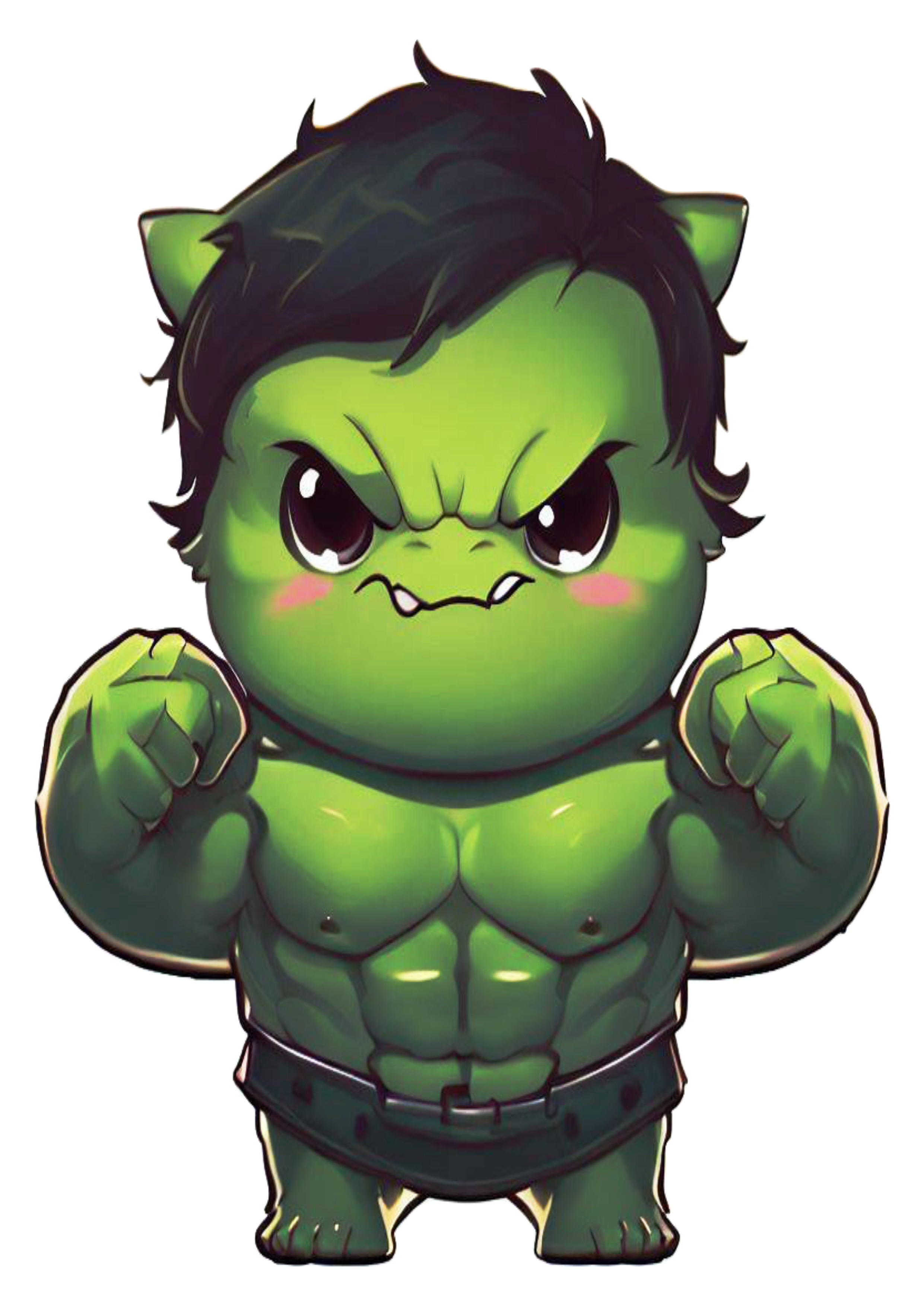 Hulk ogro baby cute fofinho super heroi forte infantil bravo imagem sem fundo png