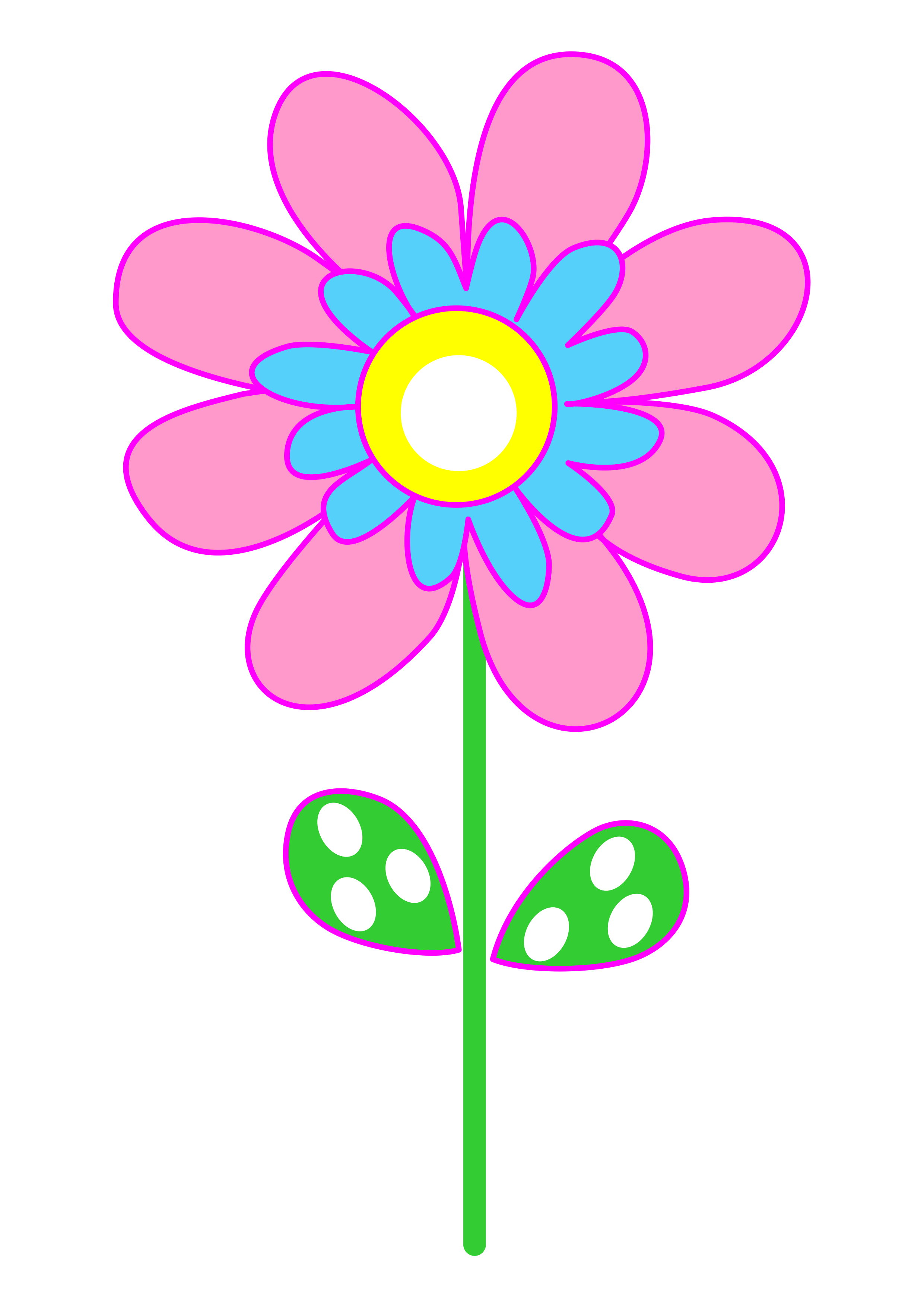 Flor azul e rosa desenho simples jardim encantado imagem sem fundo artigos de papelaria arquivo de recorte folhas png