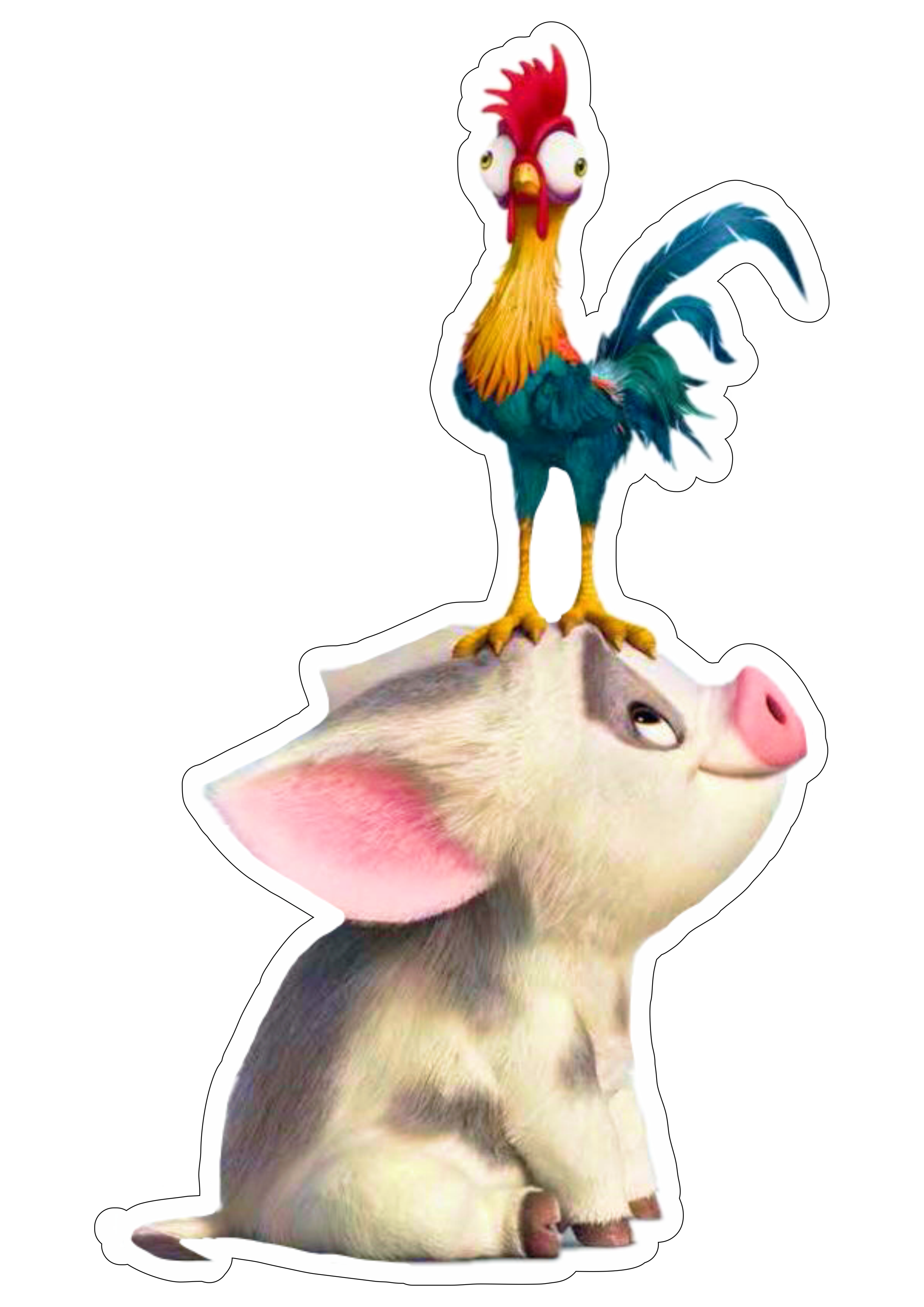 Moana porquinho e galinho filme infantil animação disney personagem fictício tropical imagem sem fundo png