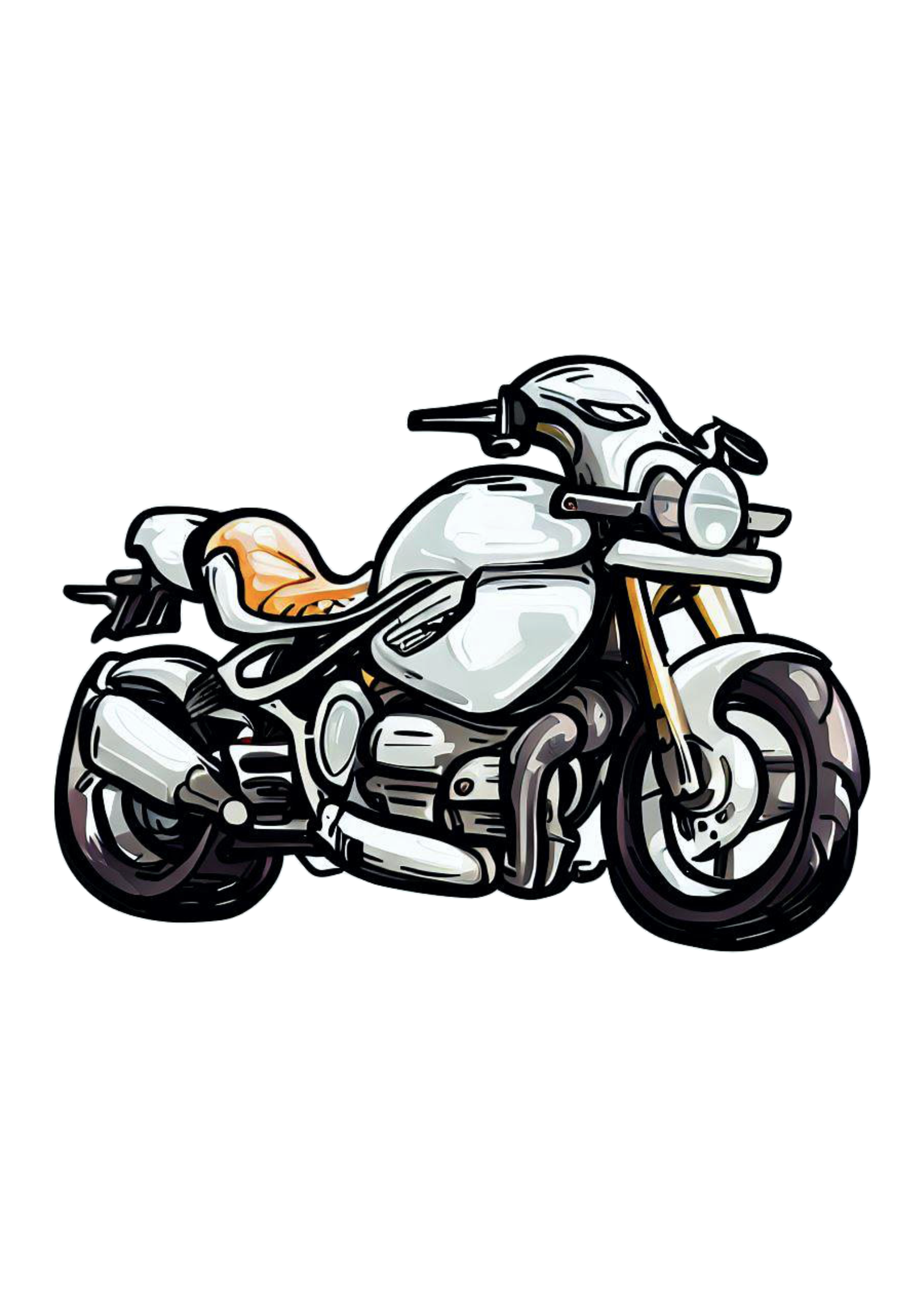 Moto esportiva desenho cartoon imagem conceitual veículo automotivo alta velocidade ilustração mecânico png