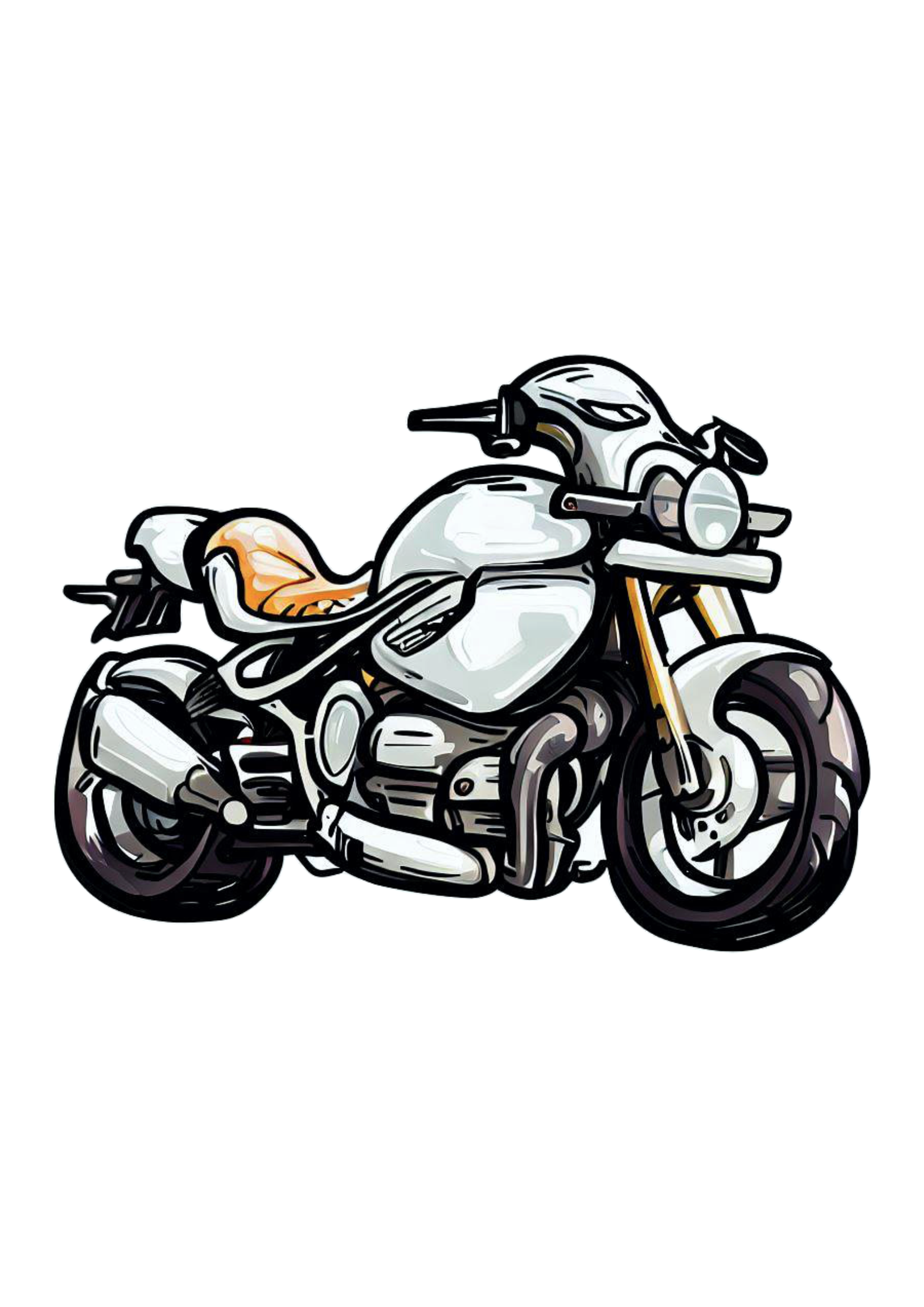 Moto esportiva desenho cartoon imagem conceitual veículo