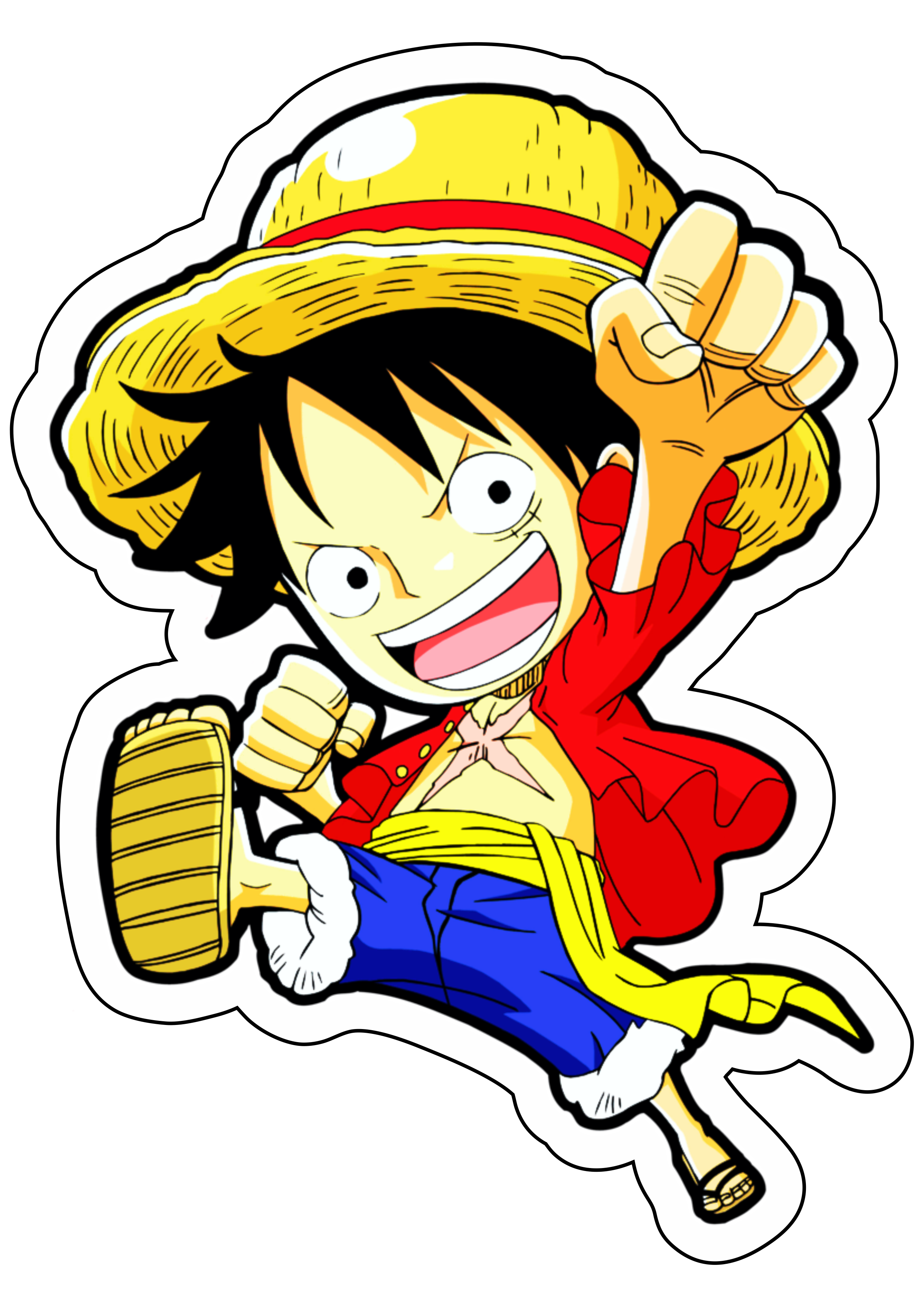 One piece Luffy rei dos piratas desenho cute chibi anime japonês