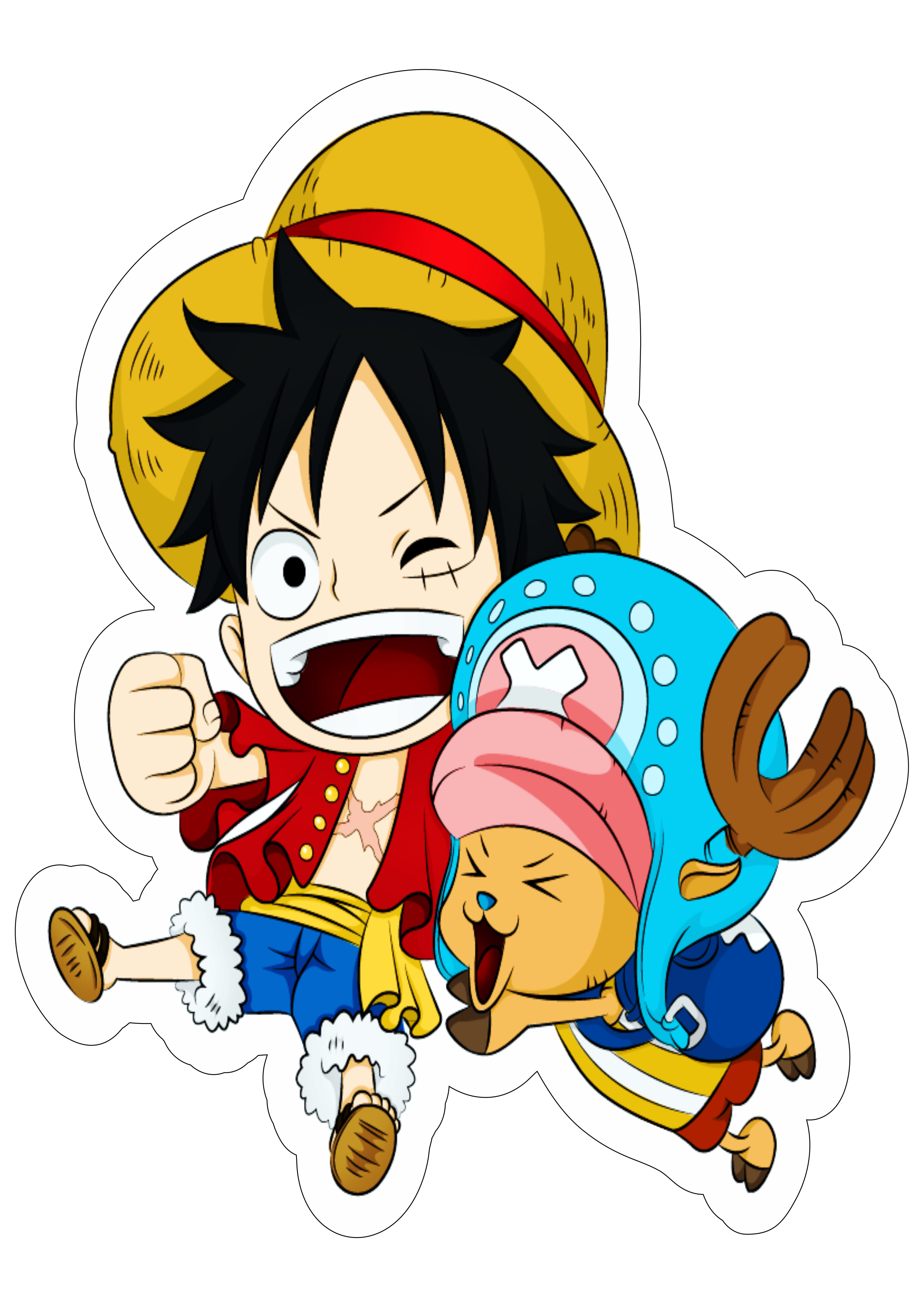 One piece Luffy desenho cute chibi anime japonês ilustração