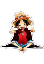 luffy kawai chibi fofo, anime de uma peça. desenho vetorial e arte doodle.  para ícone, logotipo, coleção e outros. 16552335 Vetor no Vecteezy