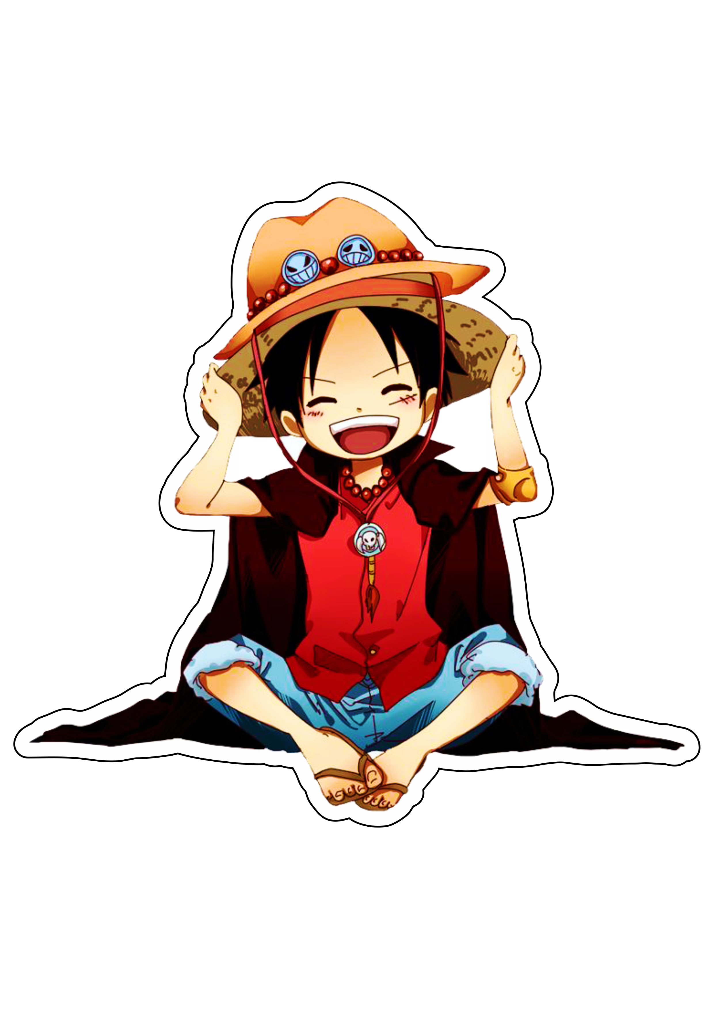 One piece Luffy desenho cute chibi anime japonês ilustração