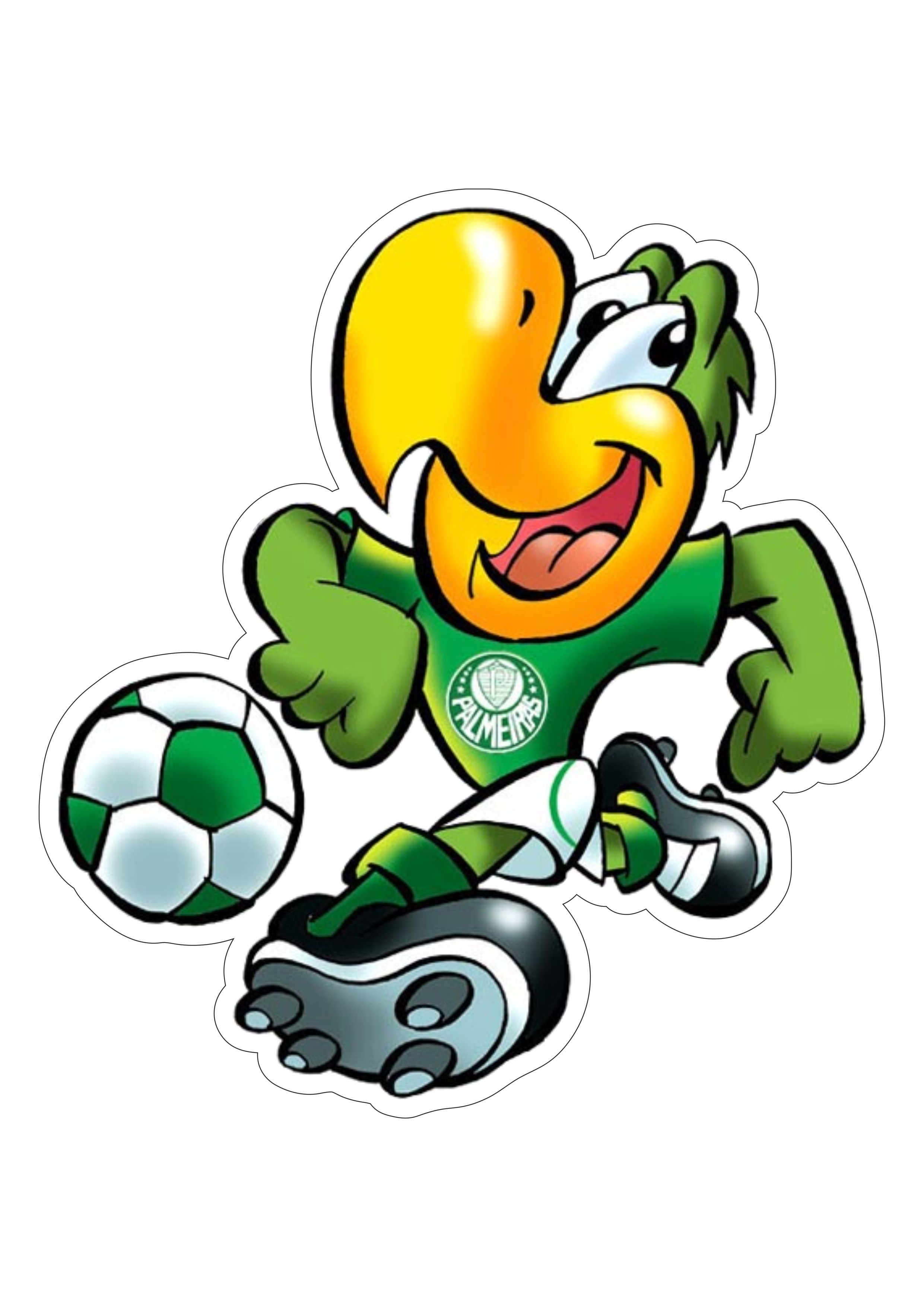 Palmeiras futebol clube mascote papagaio verdão artes gráficas campeonato brasileiro fundo transparente png