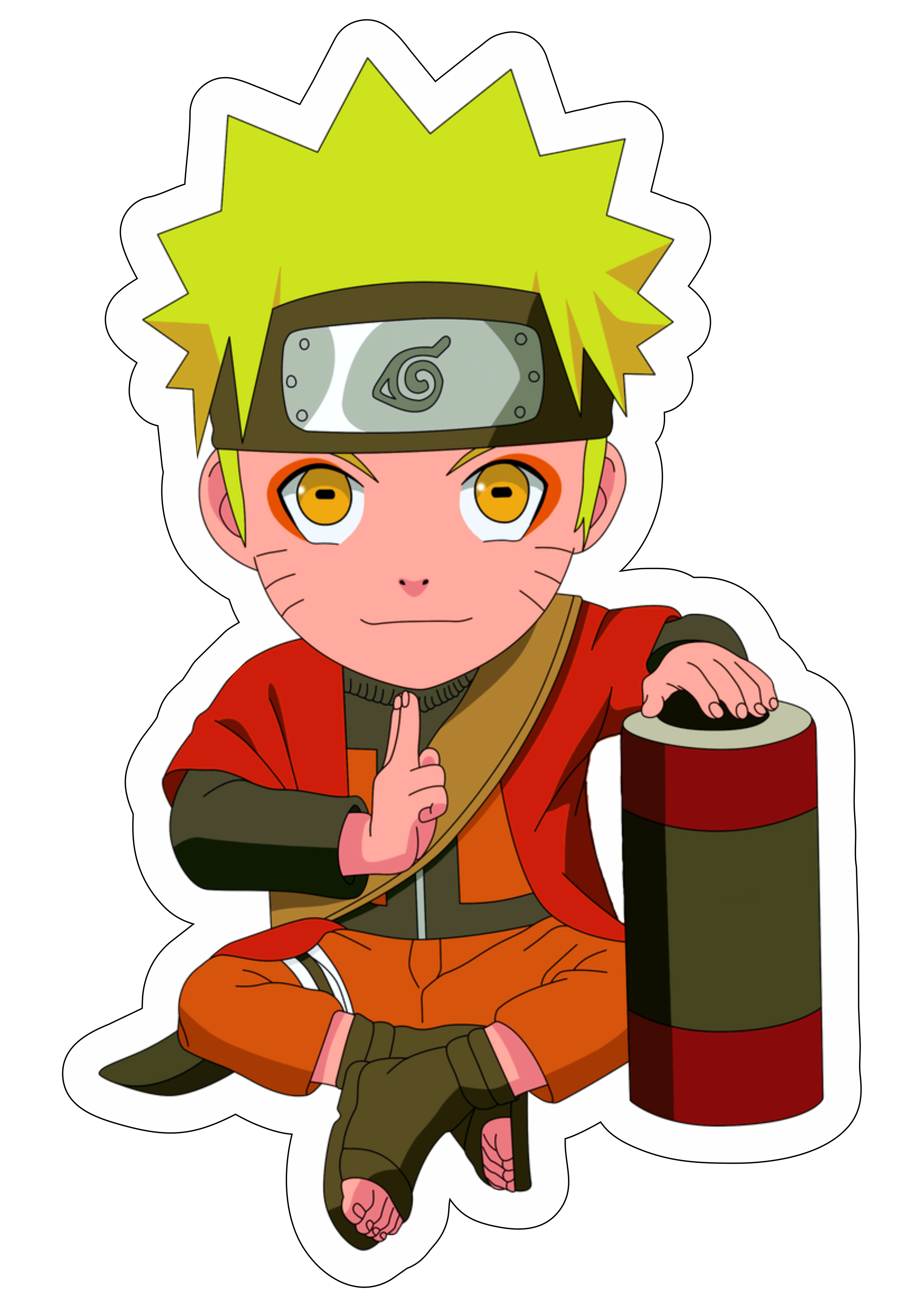 Naruto modo sábio anime desenho fofinho cute personagem fictício artigos de papelaria imagem sem fundo png