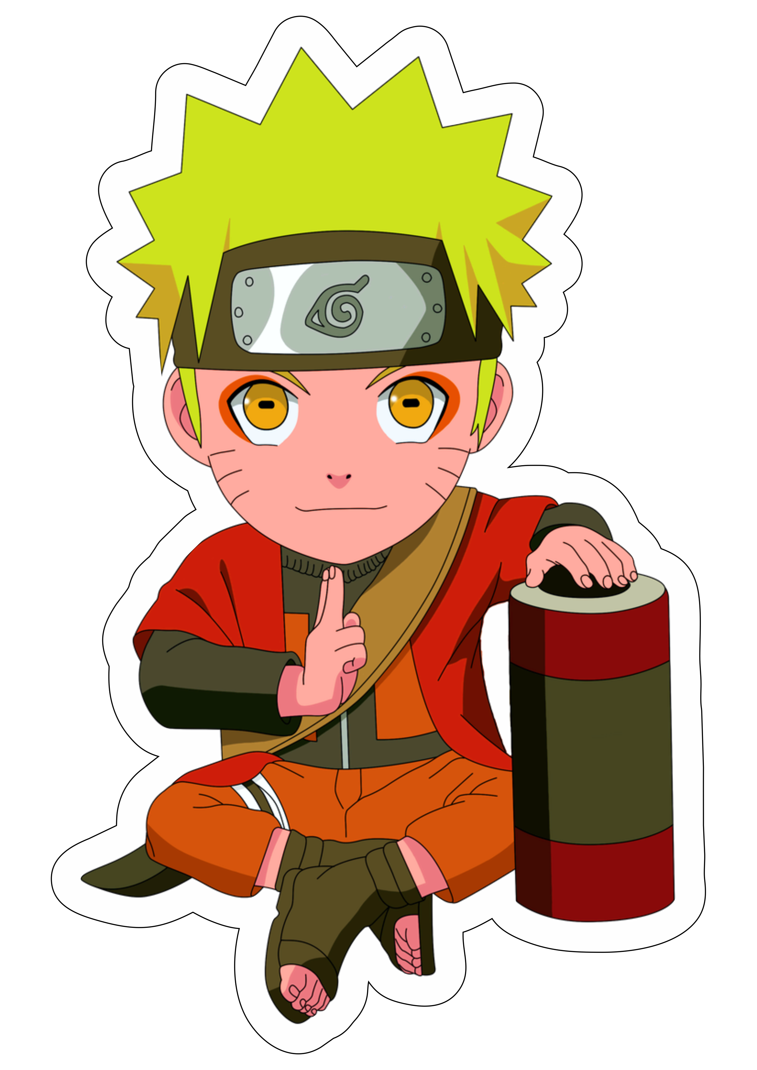 Um desenho de um personagem de desenho animado naruto vestindo um azul