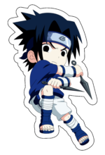 Naruto clássico cute chibi Sasuke skin rock lee desenho infantil anime  ilustração png