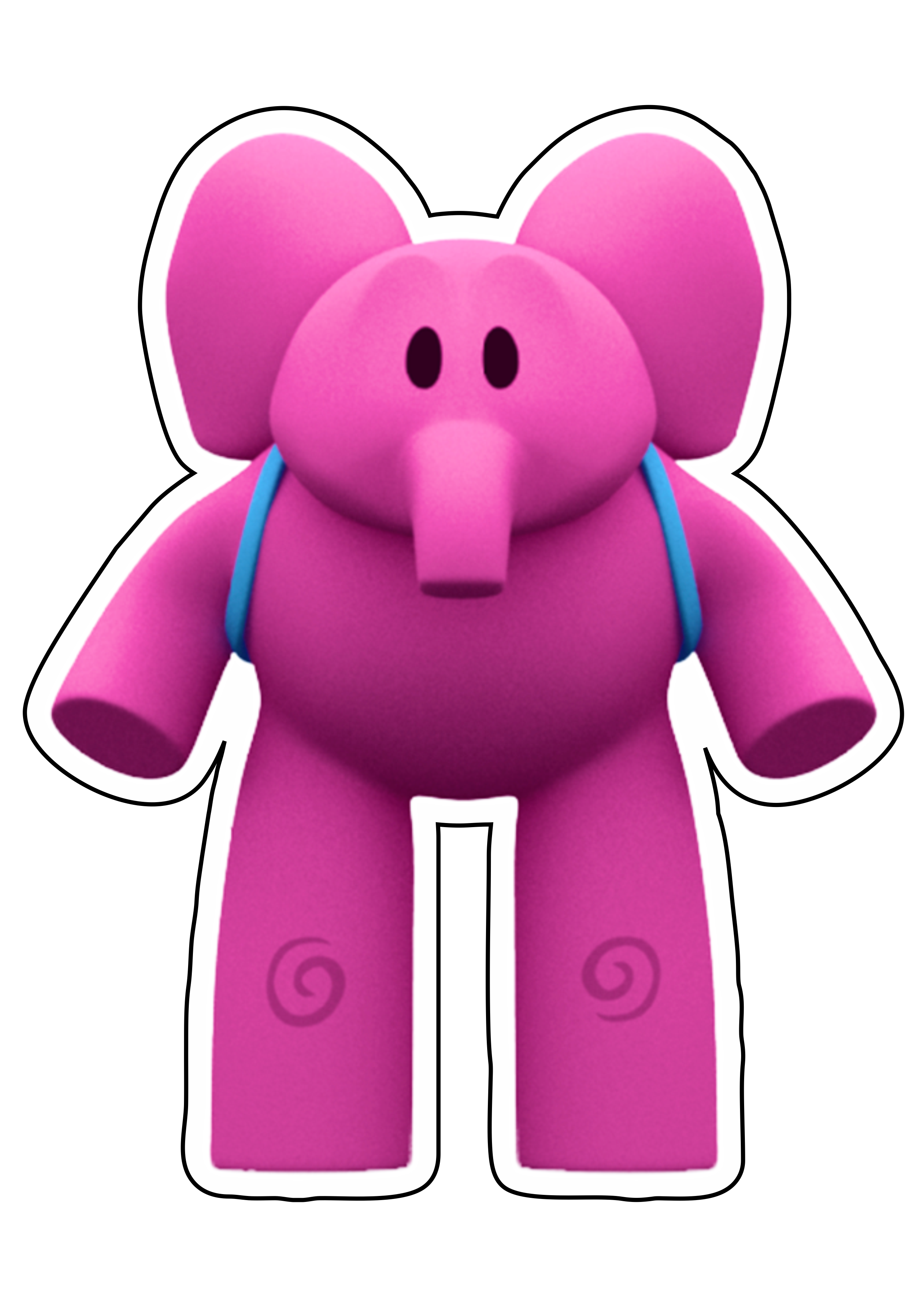 Pocoyo animação divertida personagens Elly elefantinha rosa desenho infantil artes gráficas assistir online png