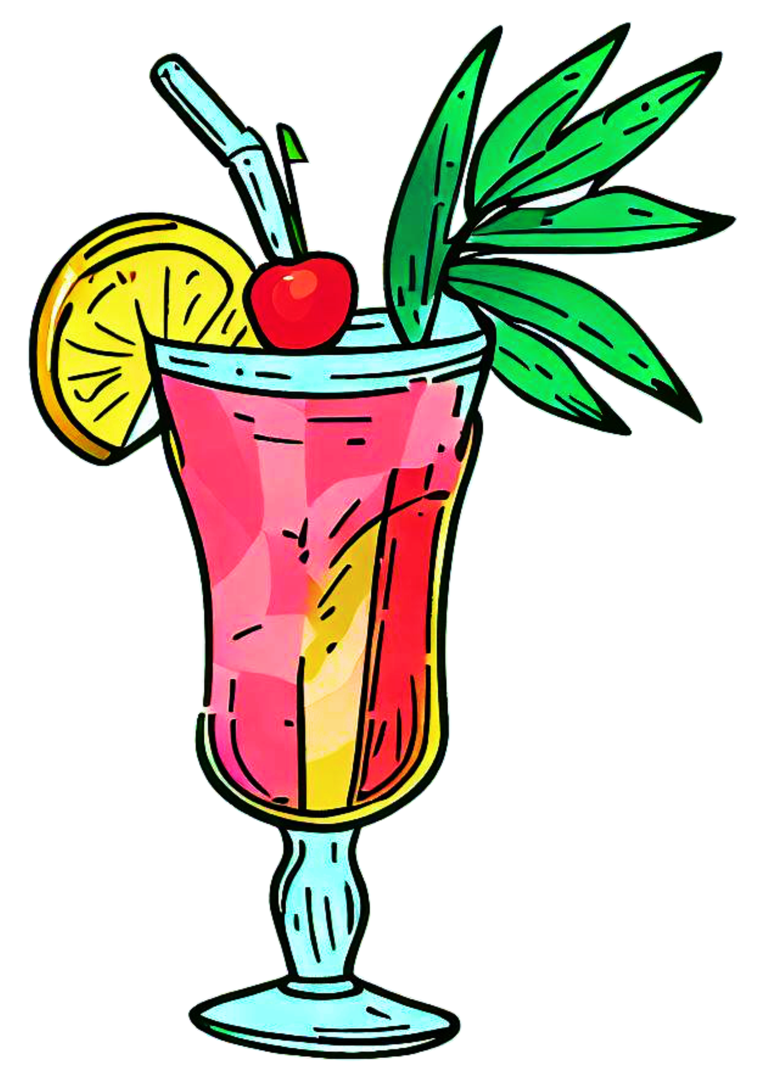 Tardezinha bebida tropical colorida frutas artes gráficas praia e sol imagem fundo transparente png