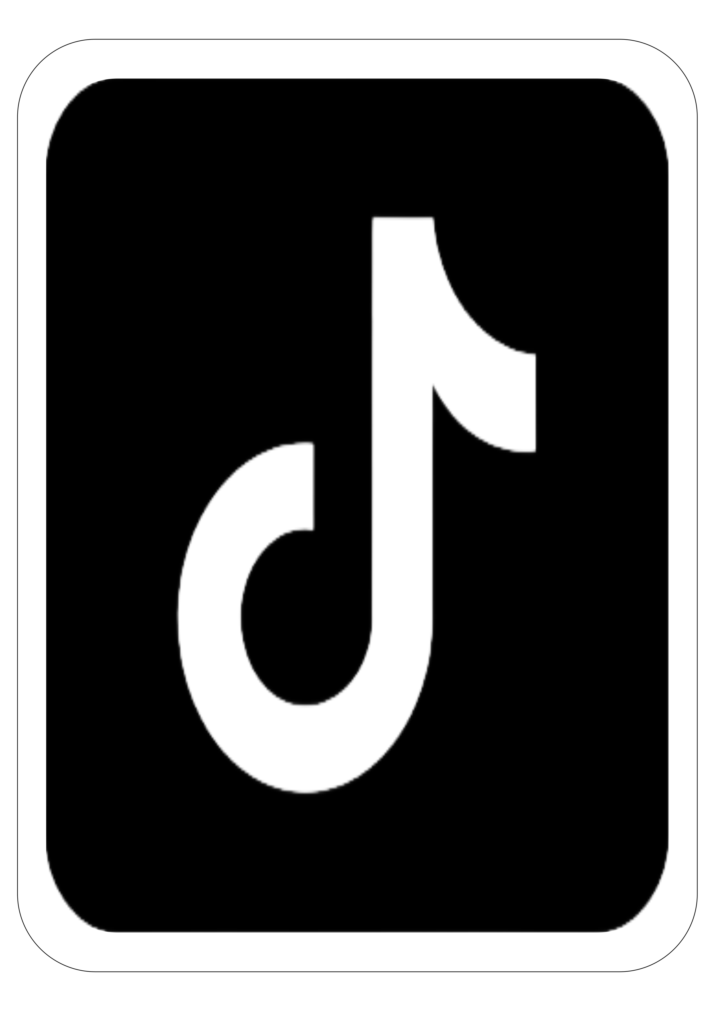 Tiktok simbolo logo aplicativo recorte contorno painel png