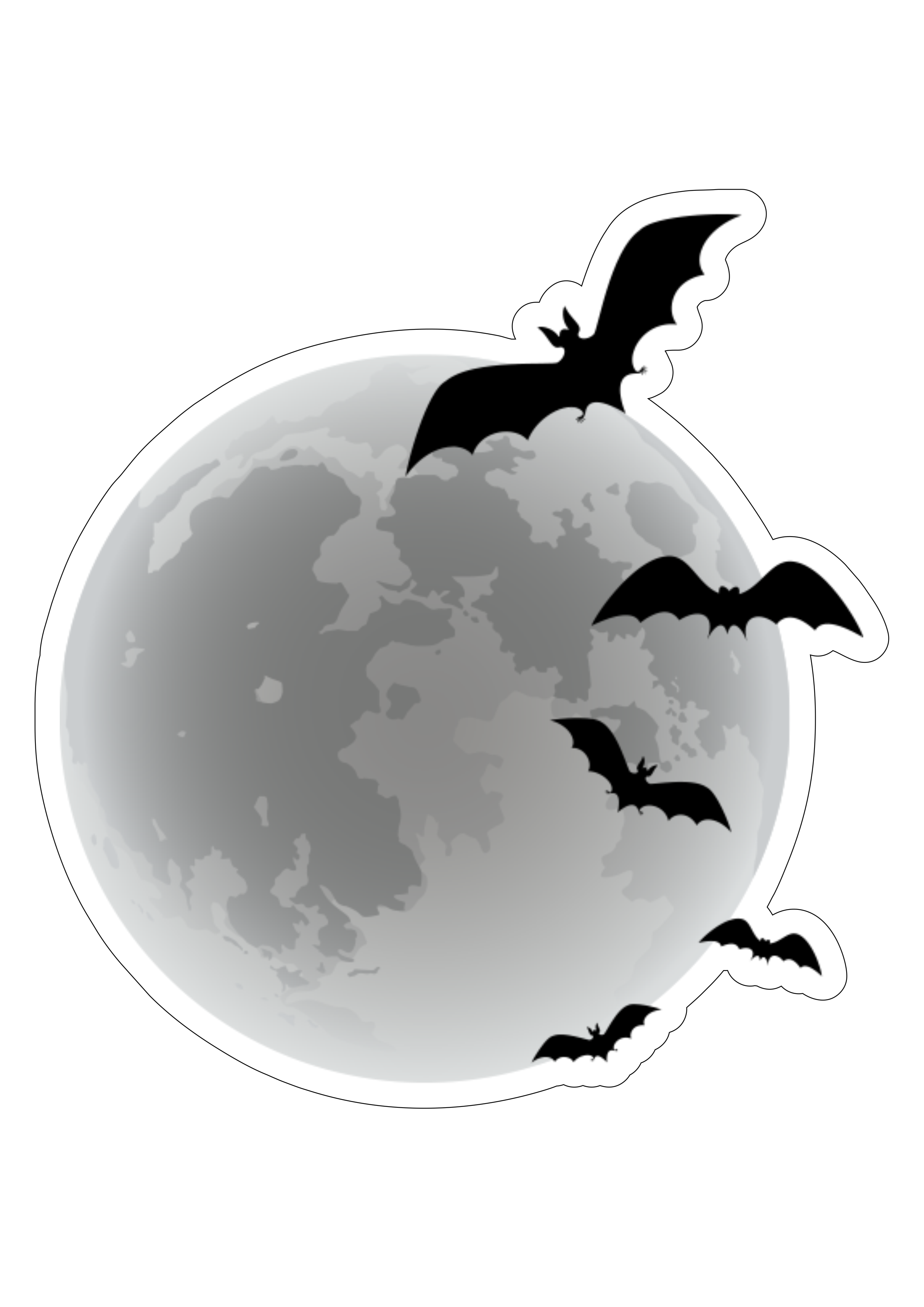 Wandinha wednesday lua morcegos netflix série festa imagem fundo transparente design contorno png