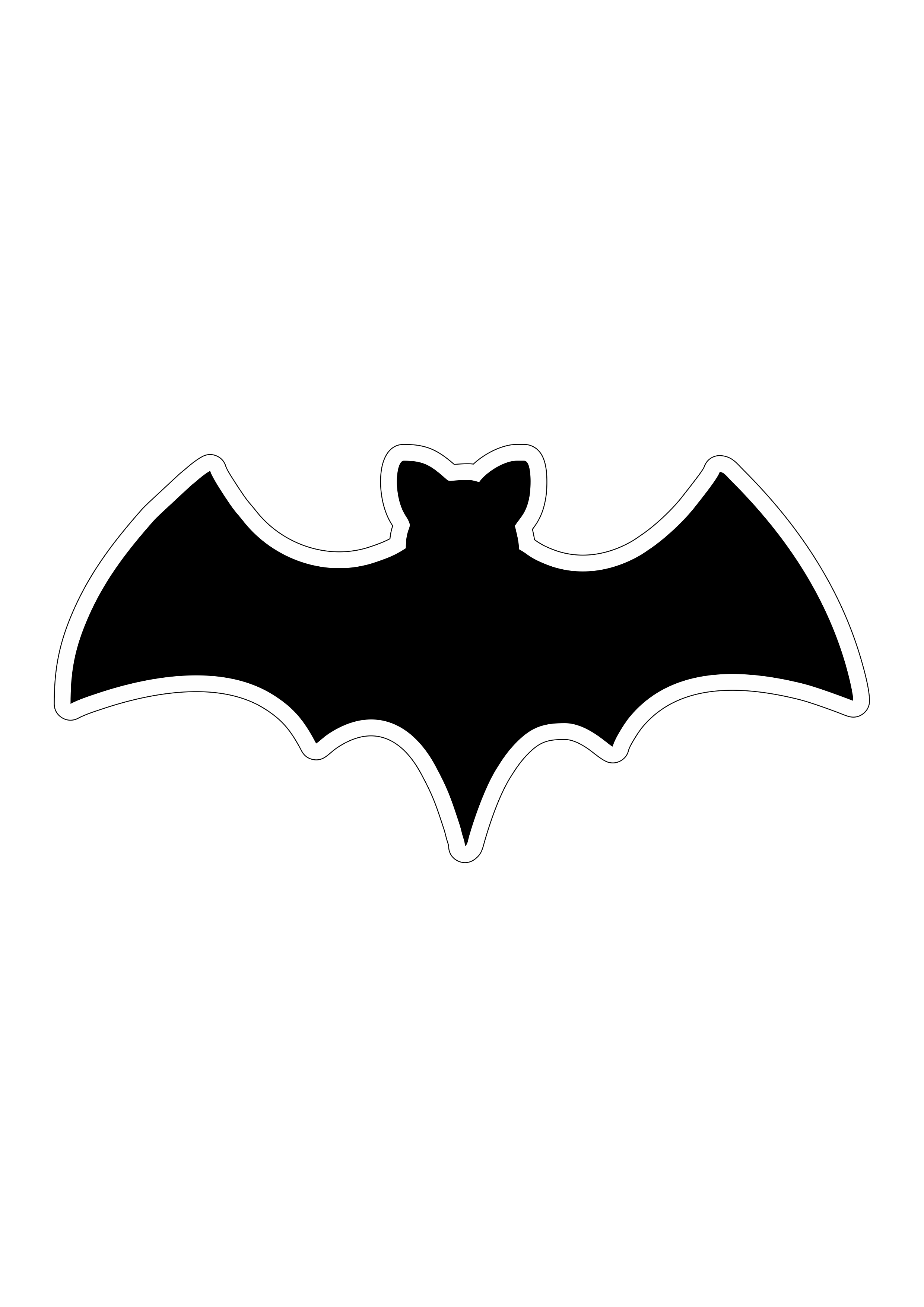 Morcego silhueta imagem fundo transparente design contorno png