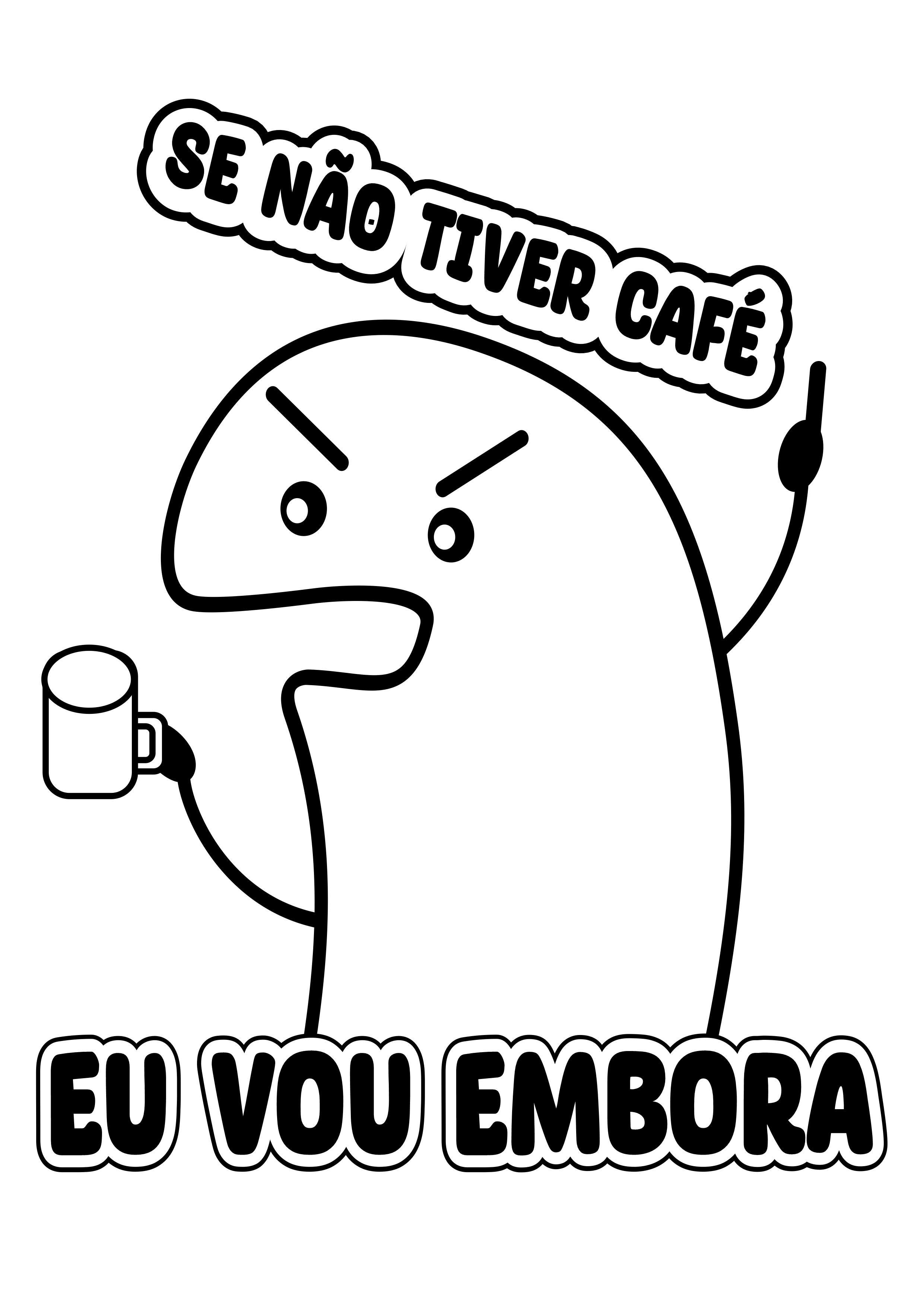 Flork of cows figurinha frases engraçadas para whatsapp se não tiver café eu vou embora png