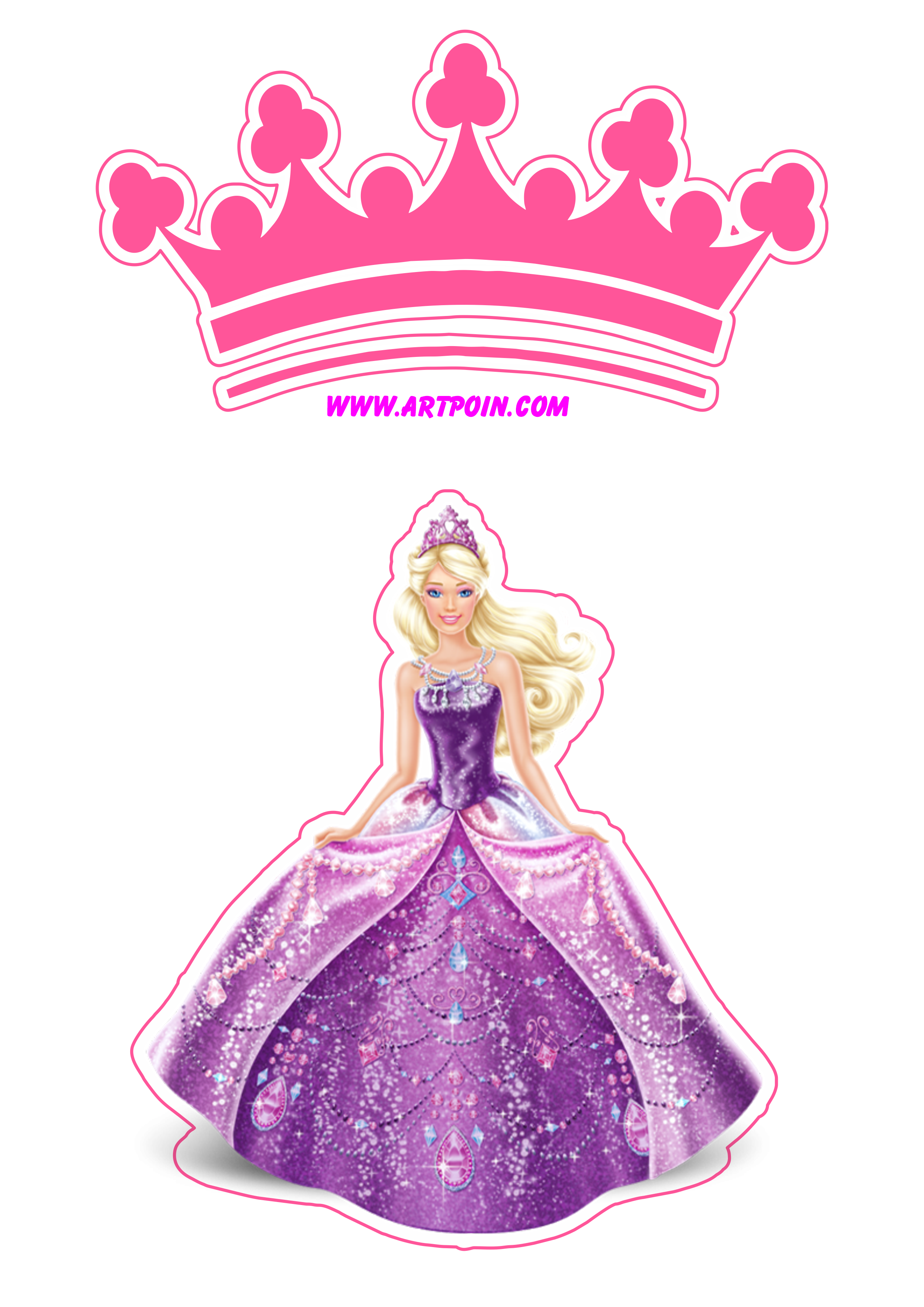 Barbie topo de bolo decoração de festa infantil rosa png