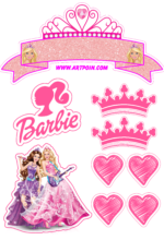 Criarte Papelaria Personalizada - Topo de bolo simples da Barbie