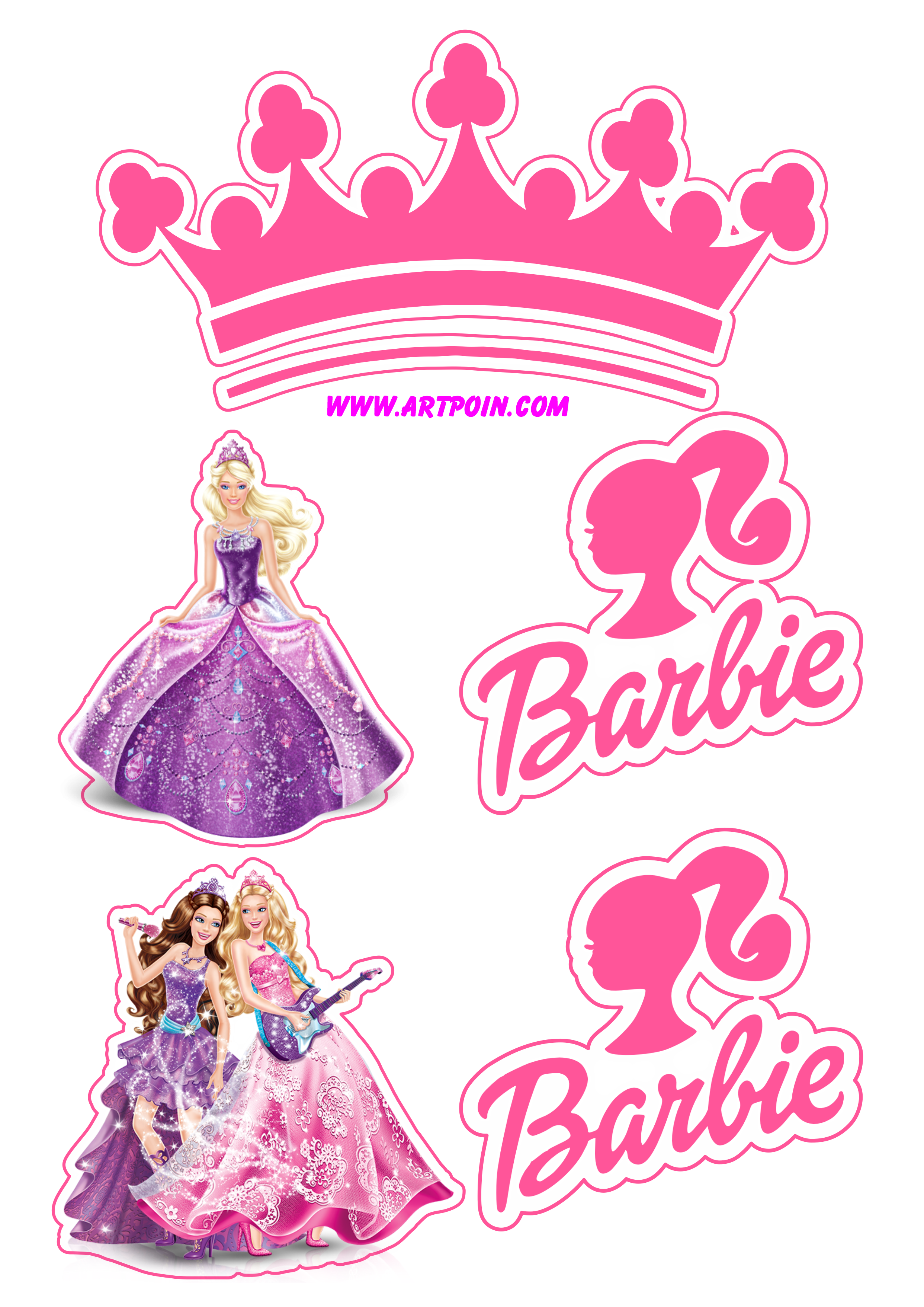 Bolo Decorado – Barbie a Princesa e a Popstar, soartesolang…