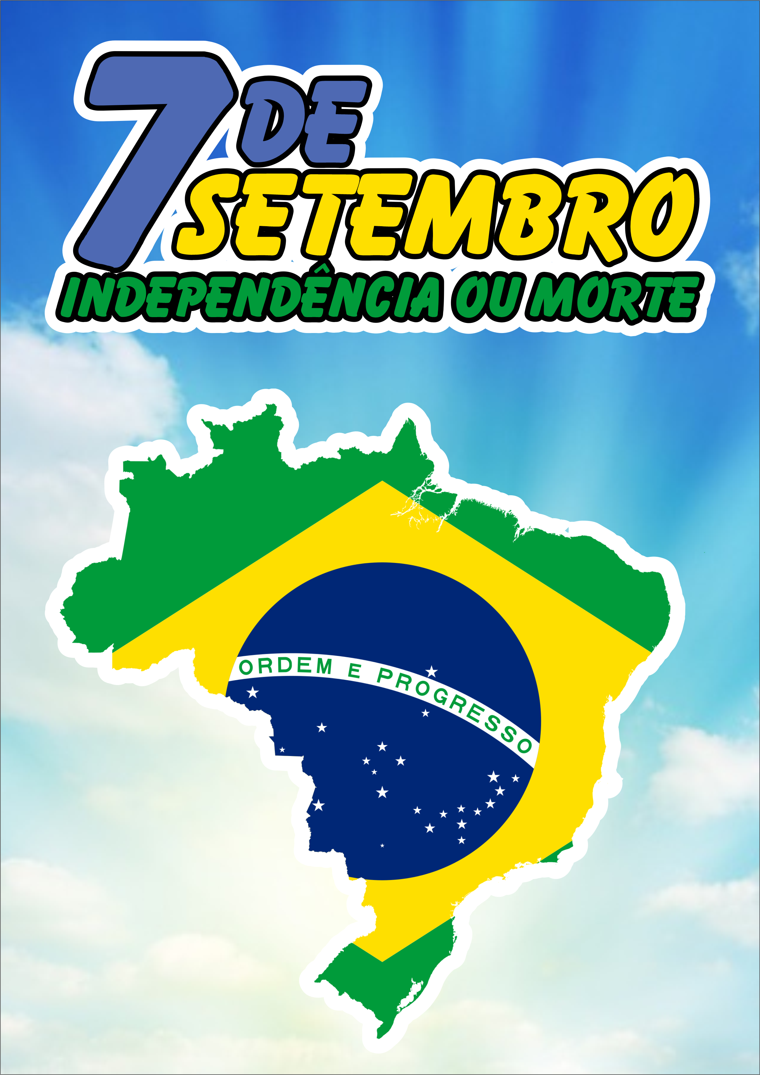 7 de setembro dia da independência do Brasil independência ou morte cartaz mapa png