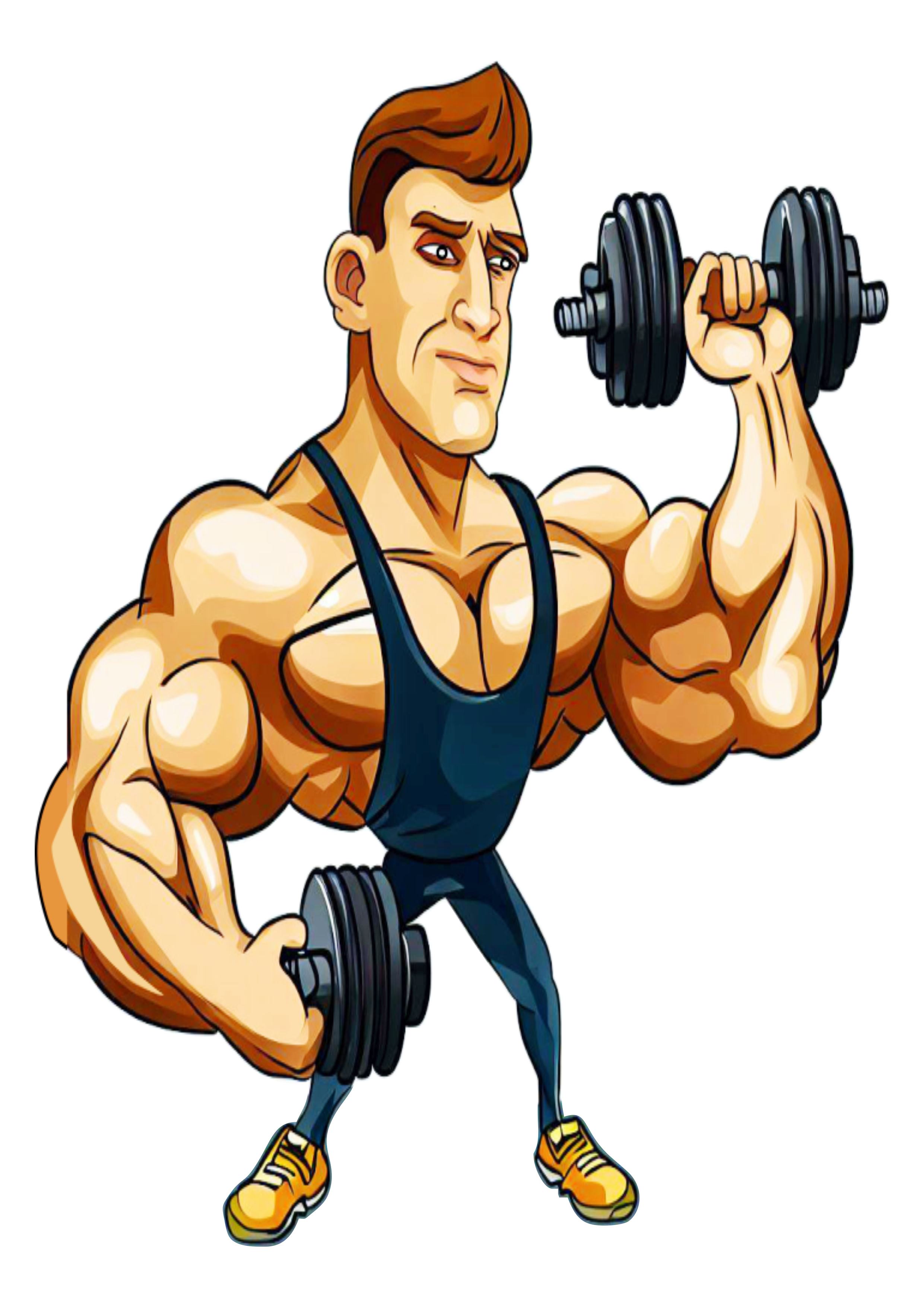 Homem musculoso maromba desenho fortão treino pesado fisiculturista bruto trincado academia png