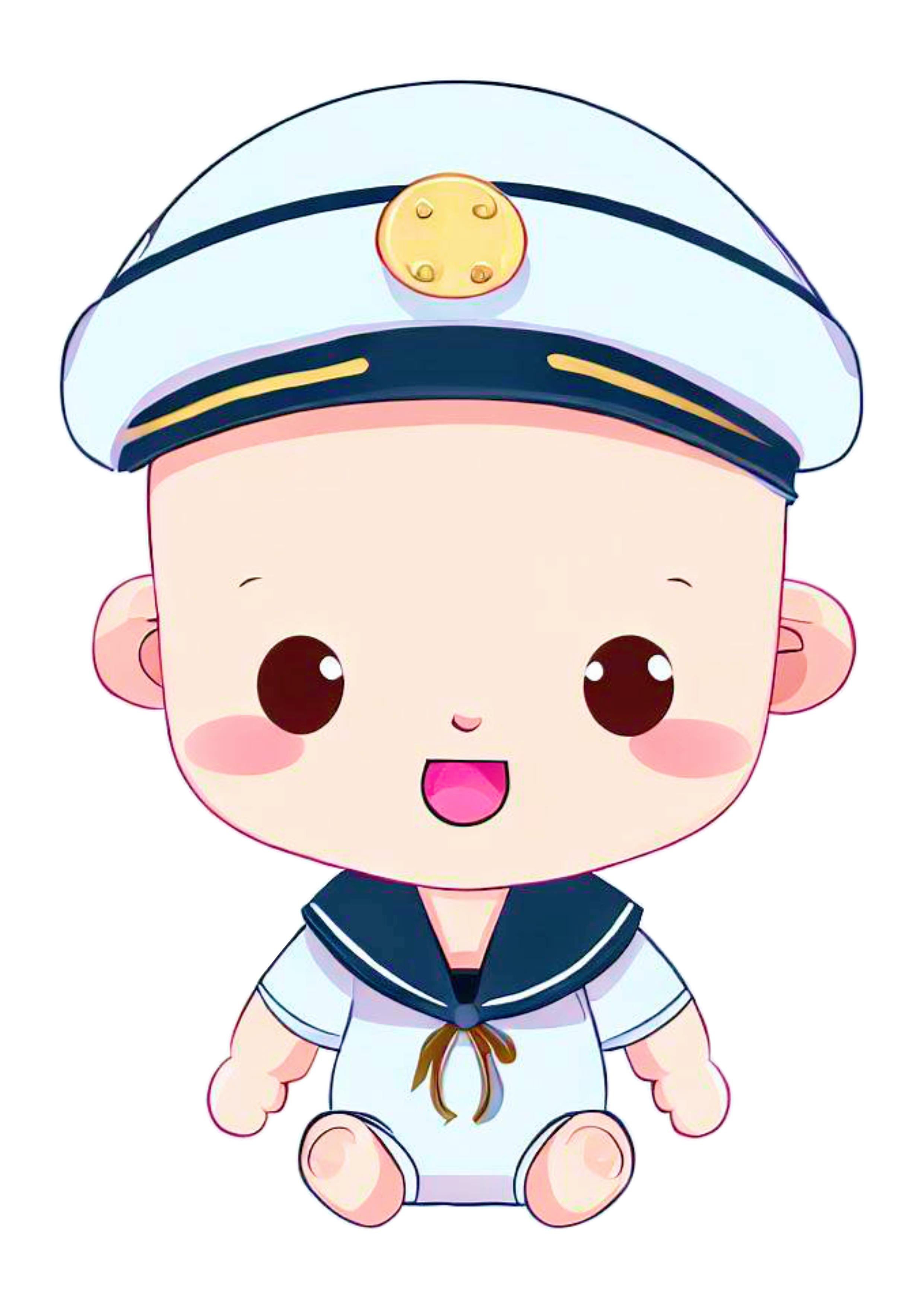Bebê loirinho cute baby nenenzinho roupinha azul de marinheiro desenho simples png