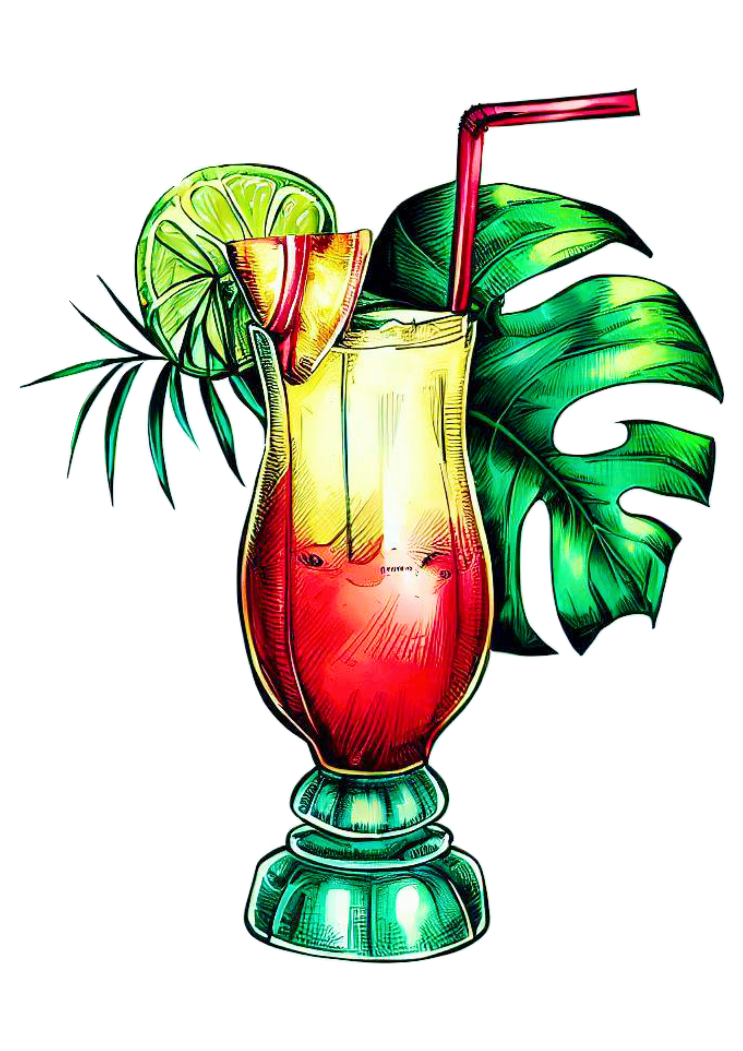 Tardezinha bebida tropical suco de frutas artes gráficas ilustração imagem fundo transparente png