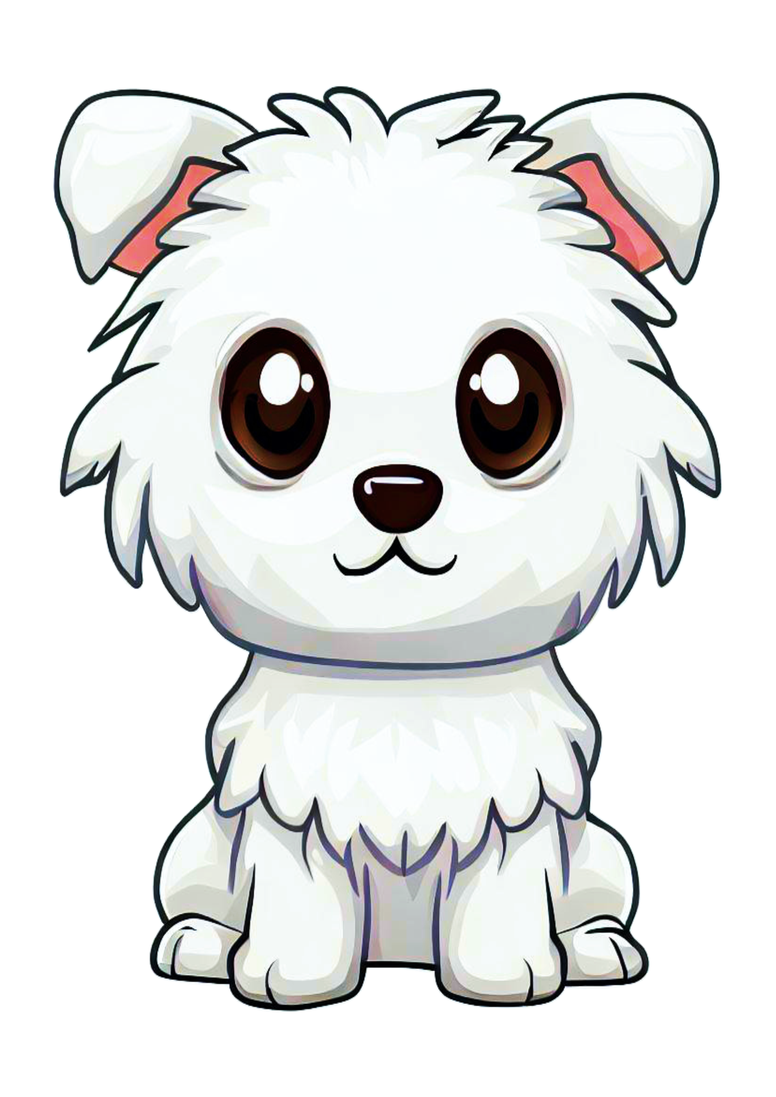 cachorro animal desenho animado rabisco kawaii anime página para