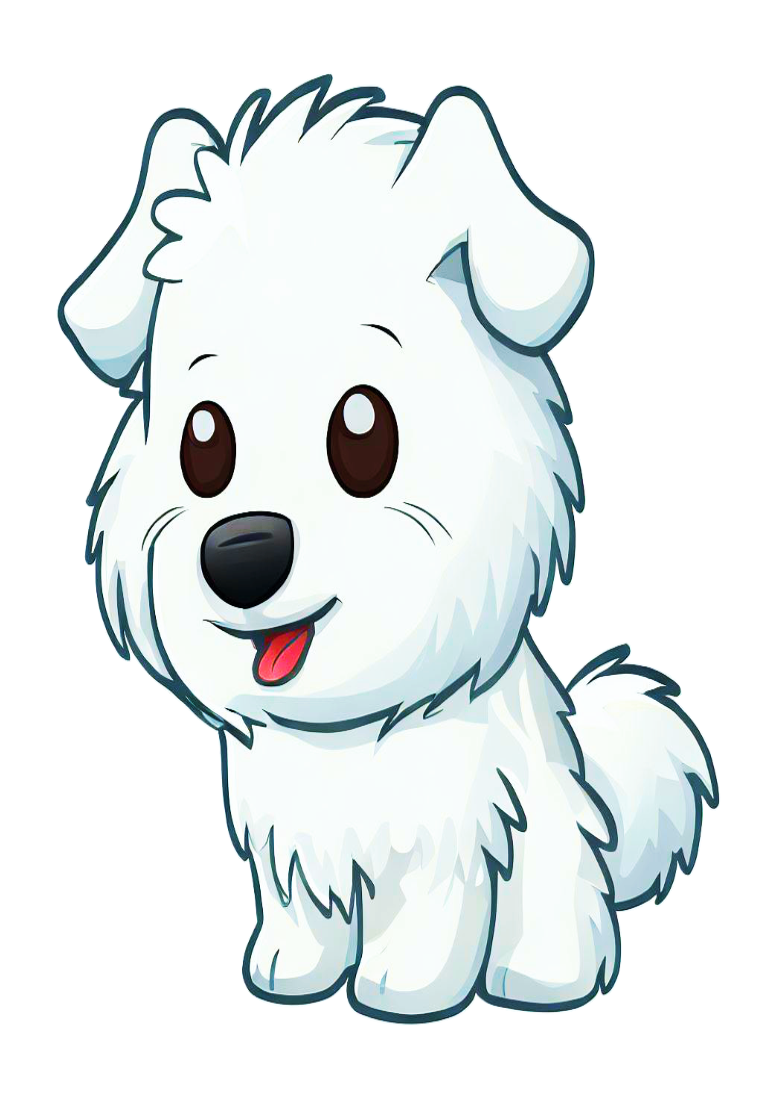 Ilustração de cachorro fofo estilo de desenho vetorial de cachorro kawaii  chibi desenho de cachorro