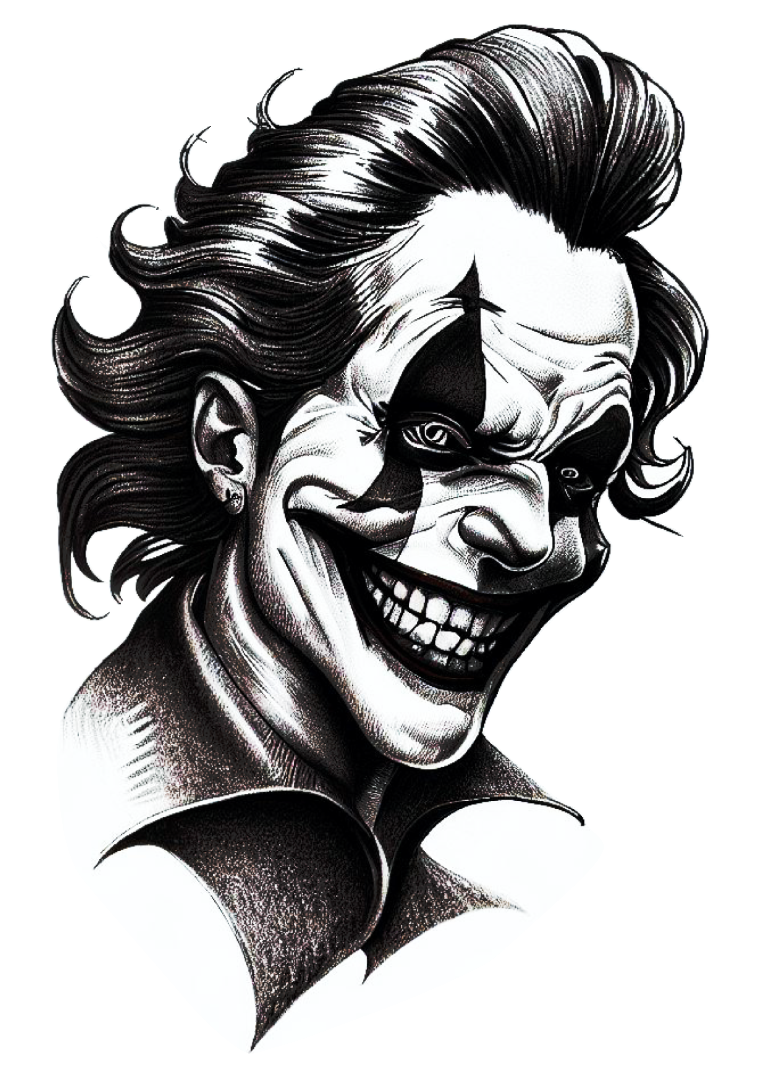 Desenho para tatuagem Coringa joker desenho macabro dc comics png