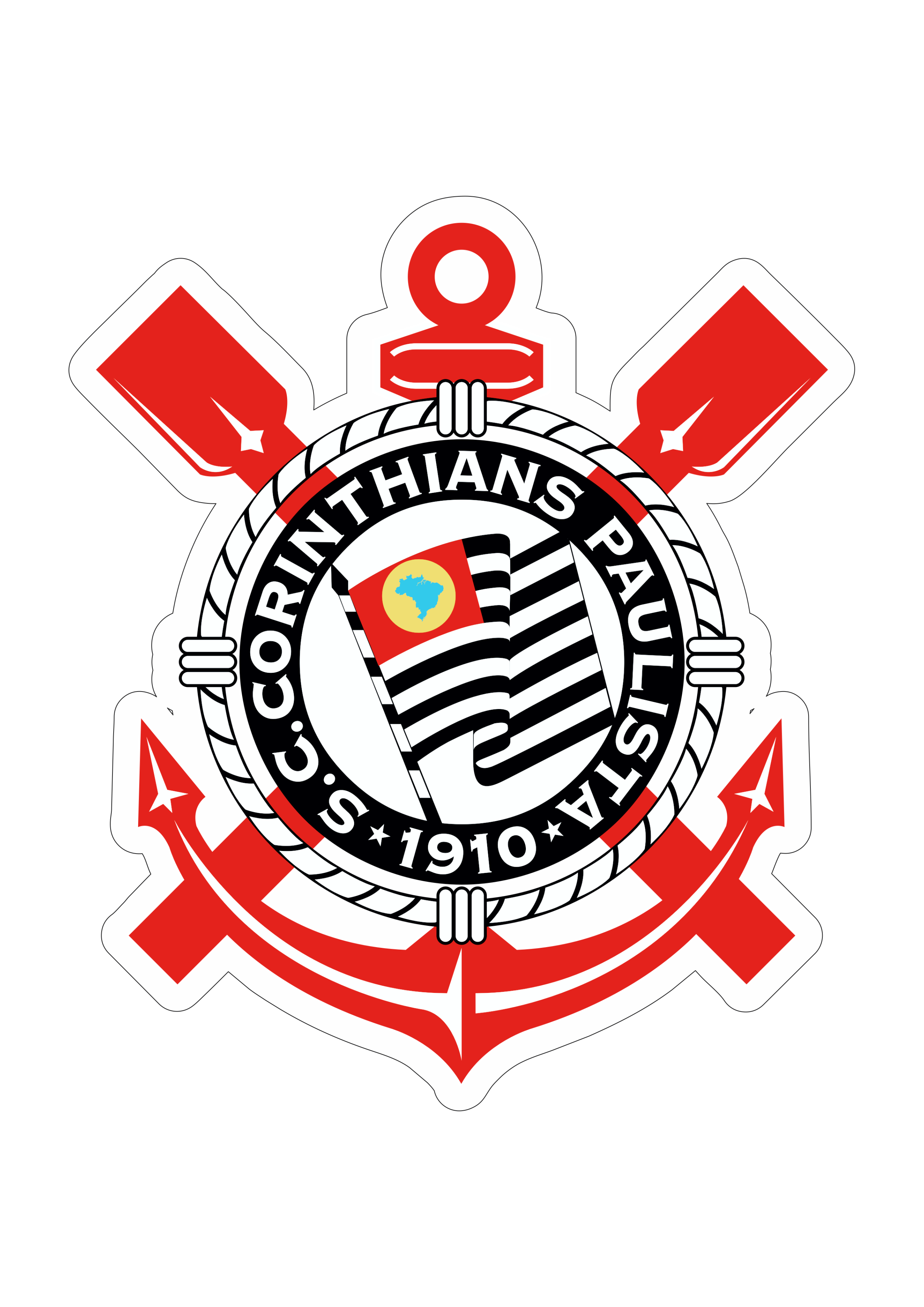 Corinthians símbolo brasão vetor torcida campeonato brasileiro ilustração futebol série A paulista uniforme png