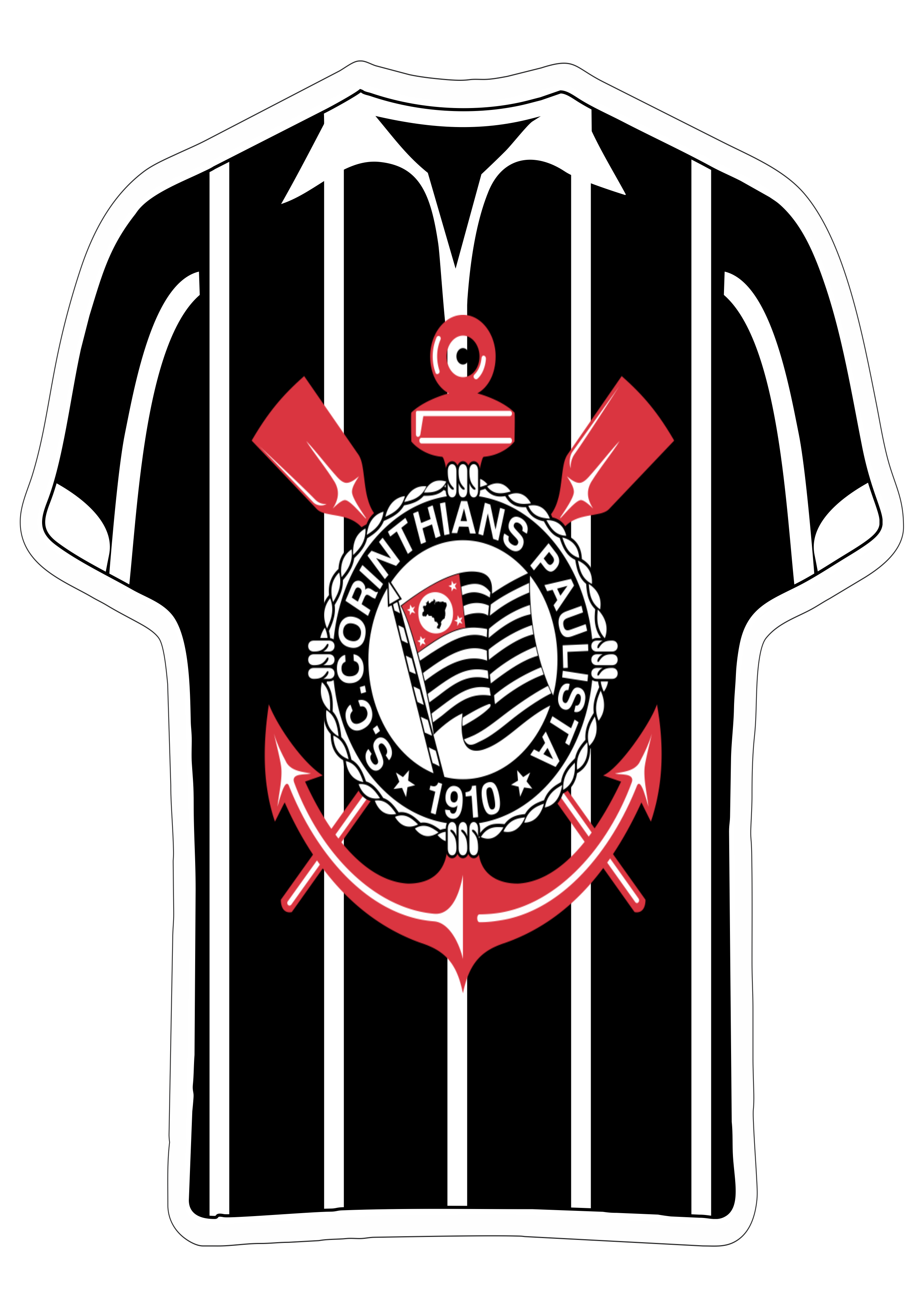 Corinthians camiseta vetor torcida campeonato brasileiro ilustração futebol série A paulista uniforme png