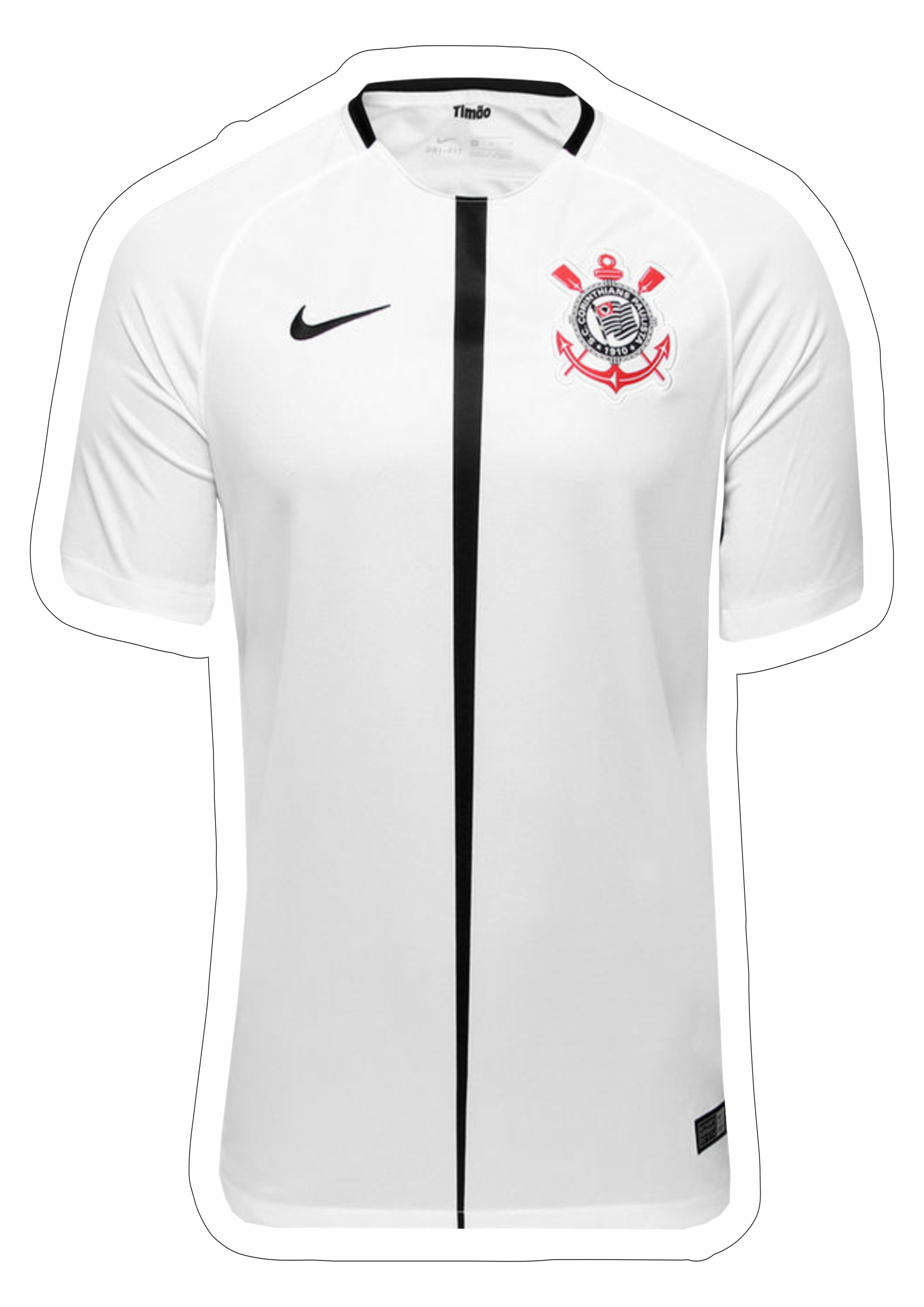 Corinthians camiseta branca vetor torcida campeonato brasileiro ilustração futebol série A paulista uniforme png