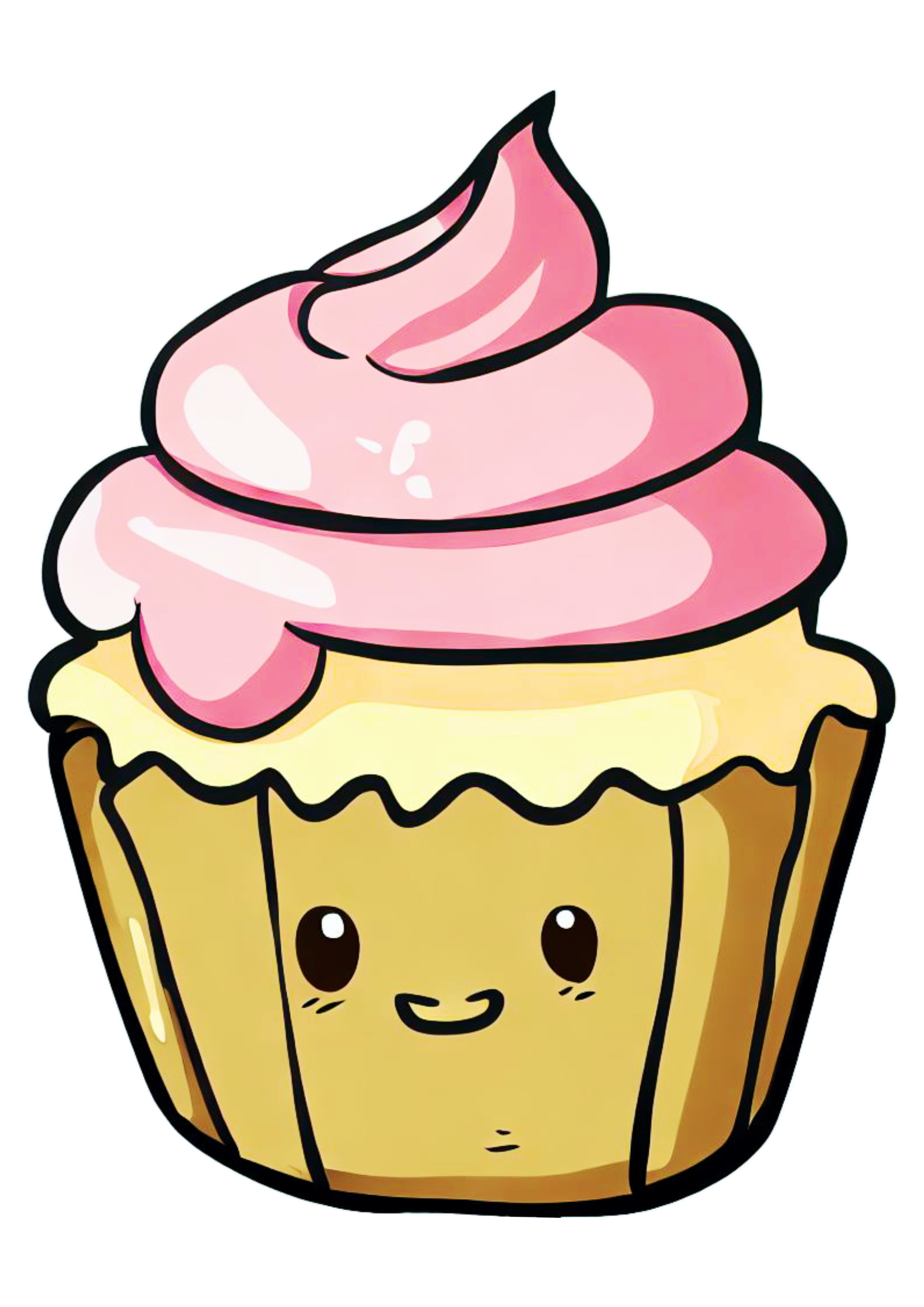 Bolinho cupcake colorido imagem sem fundo desenho simples png