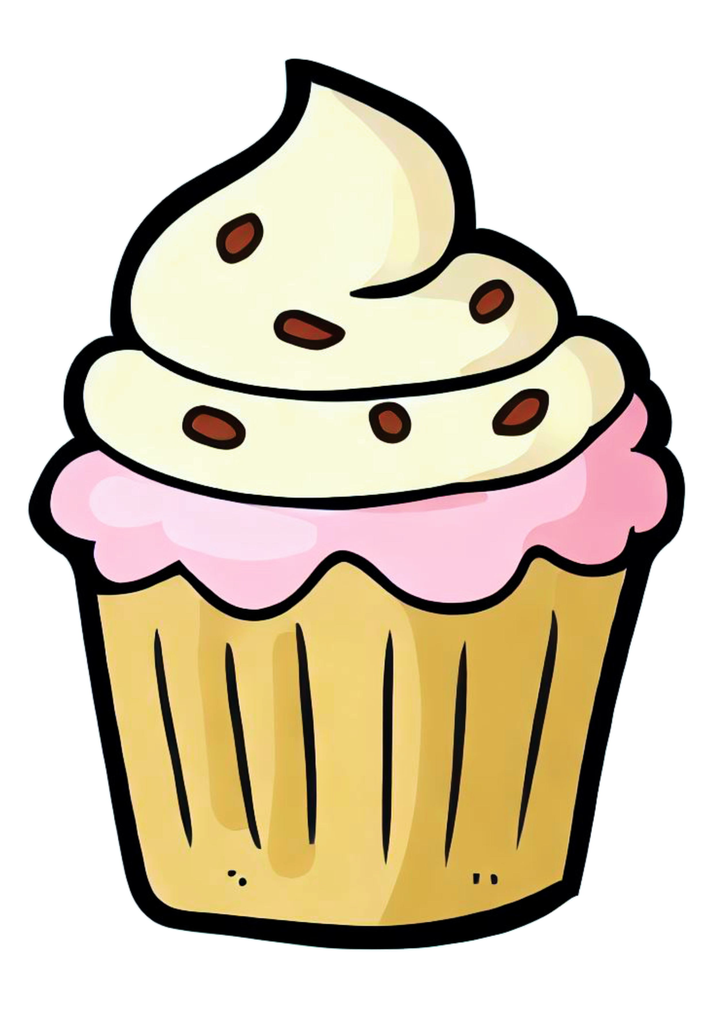 Bolinho cupcake colorido imagem sem fundo desenho simples docinho gostoso png