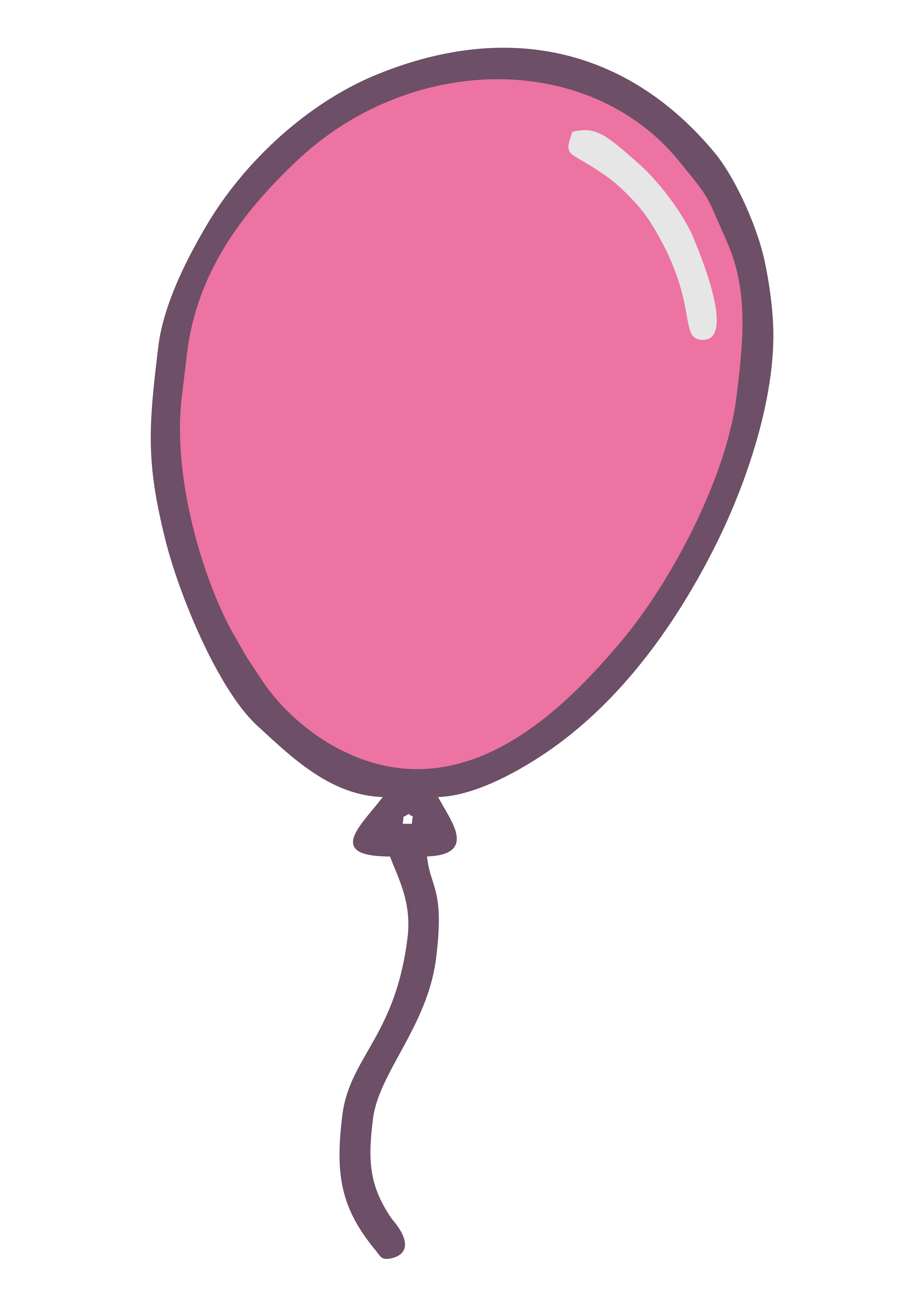 Balão de aniversário rosa com lilás decoração de festa png