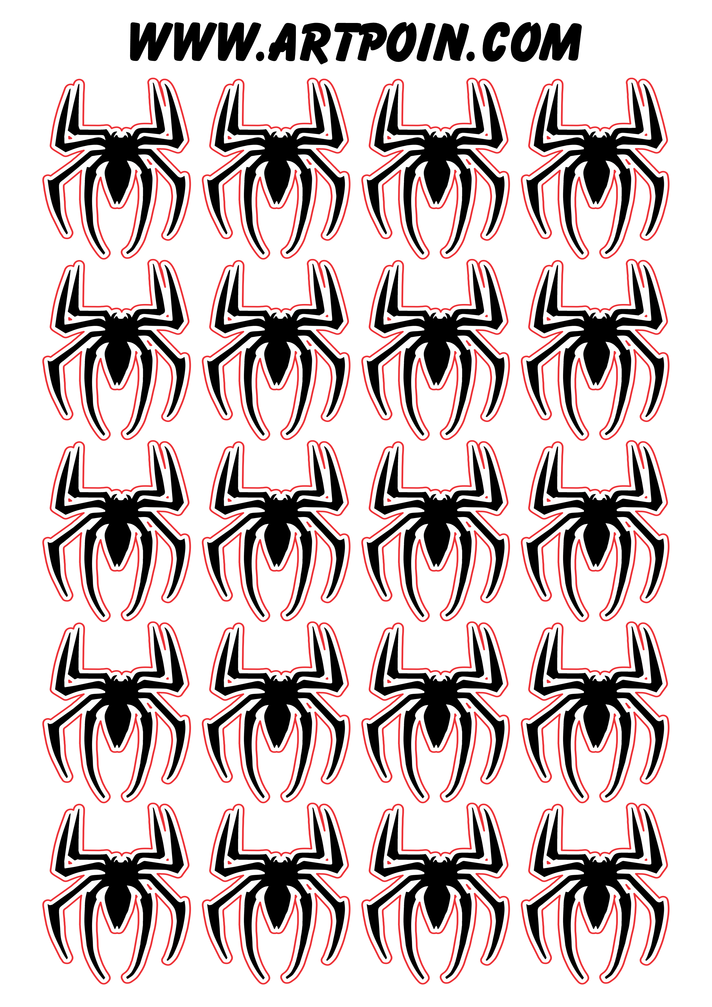 Homem aranha spider man adesivo tag sticker logo imagens com contorno png