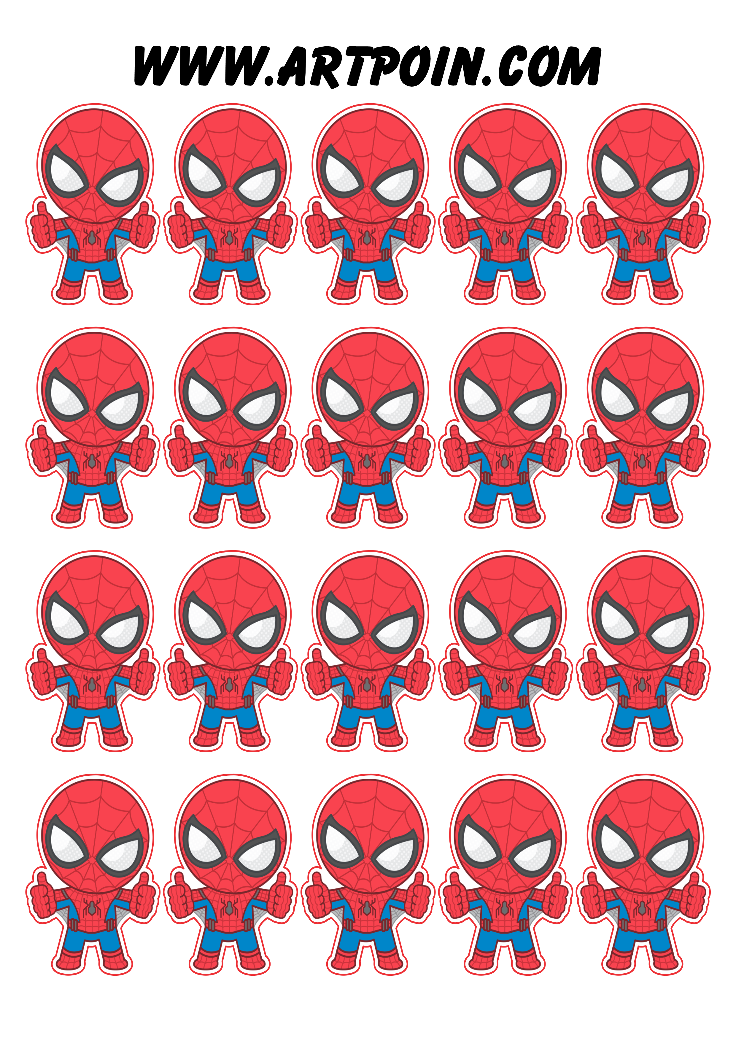 Homem-Aranha desenho adesivo tag sticker várias imagens para decoração de festa artigos de papelaria festa infantil temática png