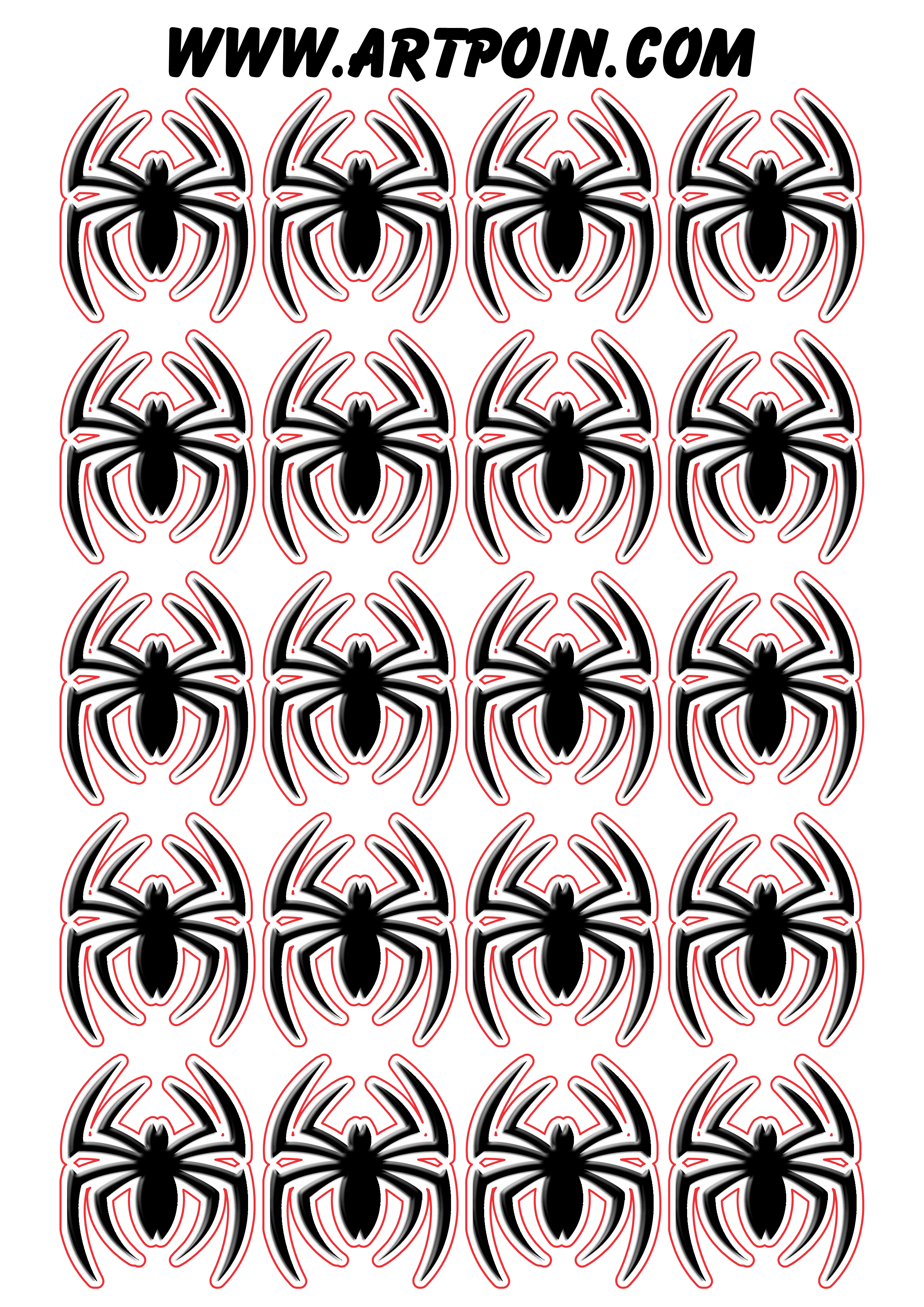 Homem aranha spider man adesivo tag sticker logo imagens com contorno decoração de festa artes gráficas png