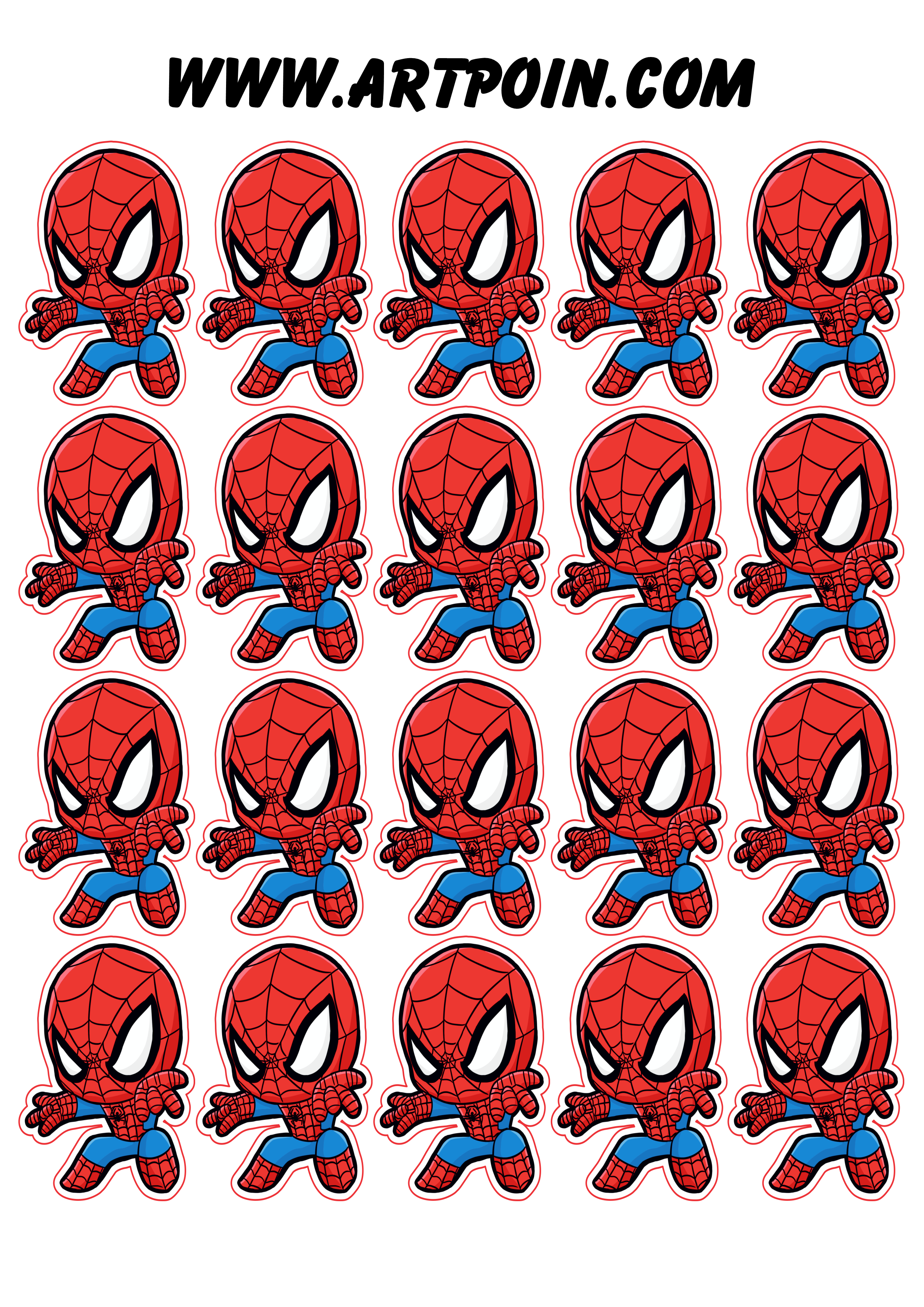 Homem-Aranha desenho adesivo tag sticker várias imagens para decoração de festa artigos de papelaria png