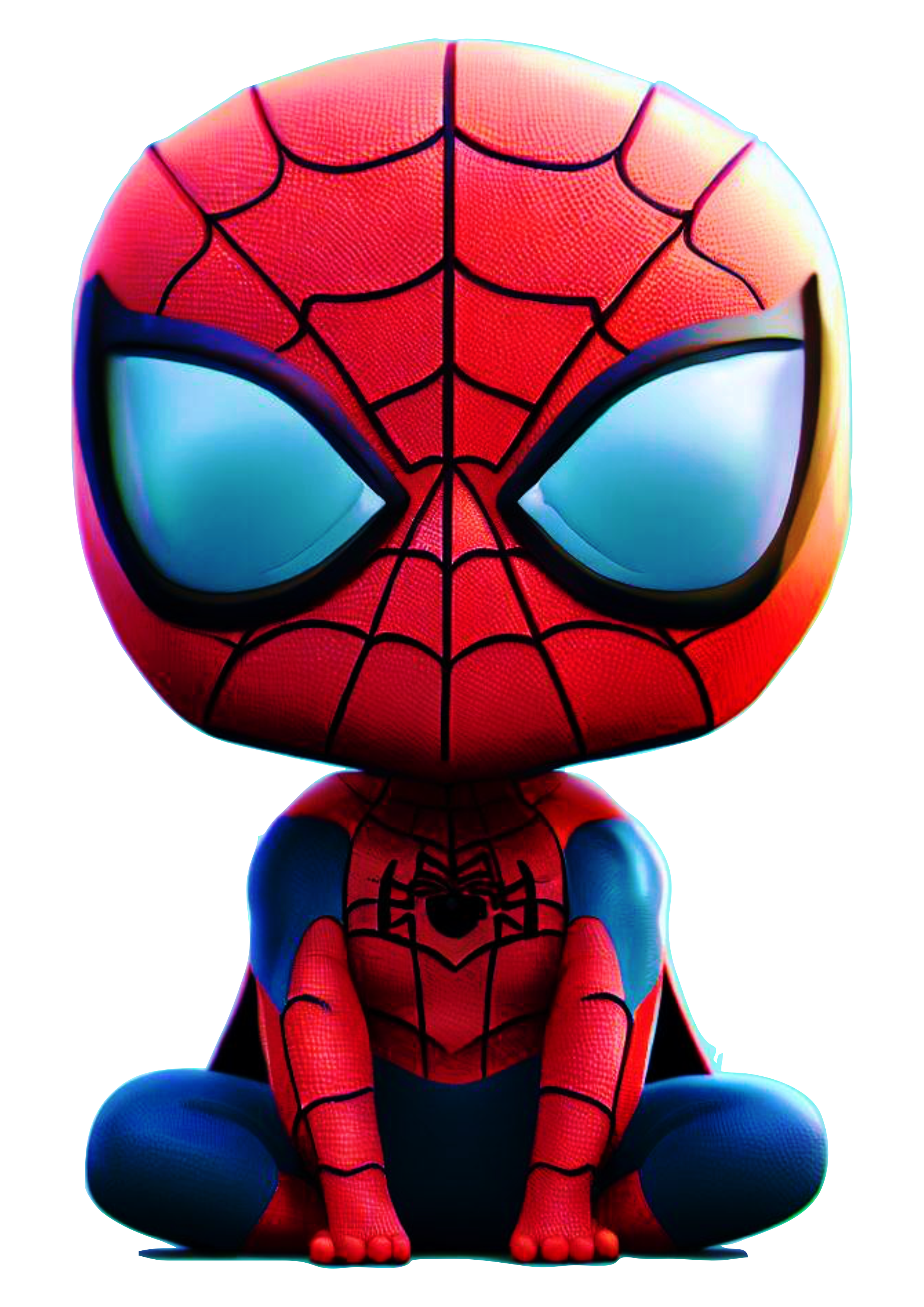 Homem aranha cute spider man ultimate baby bonequinho CGI computação gráfica animação Peter Parker design grátis png