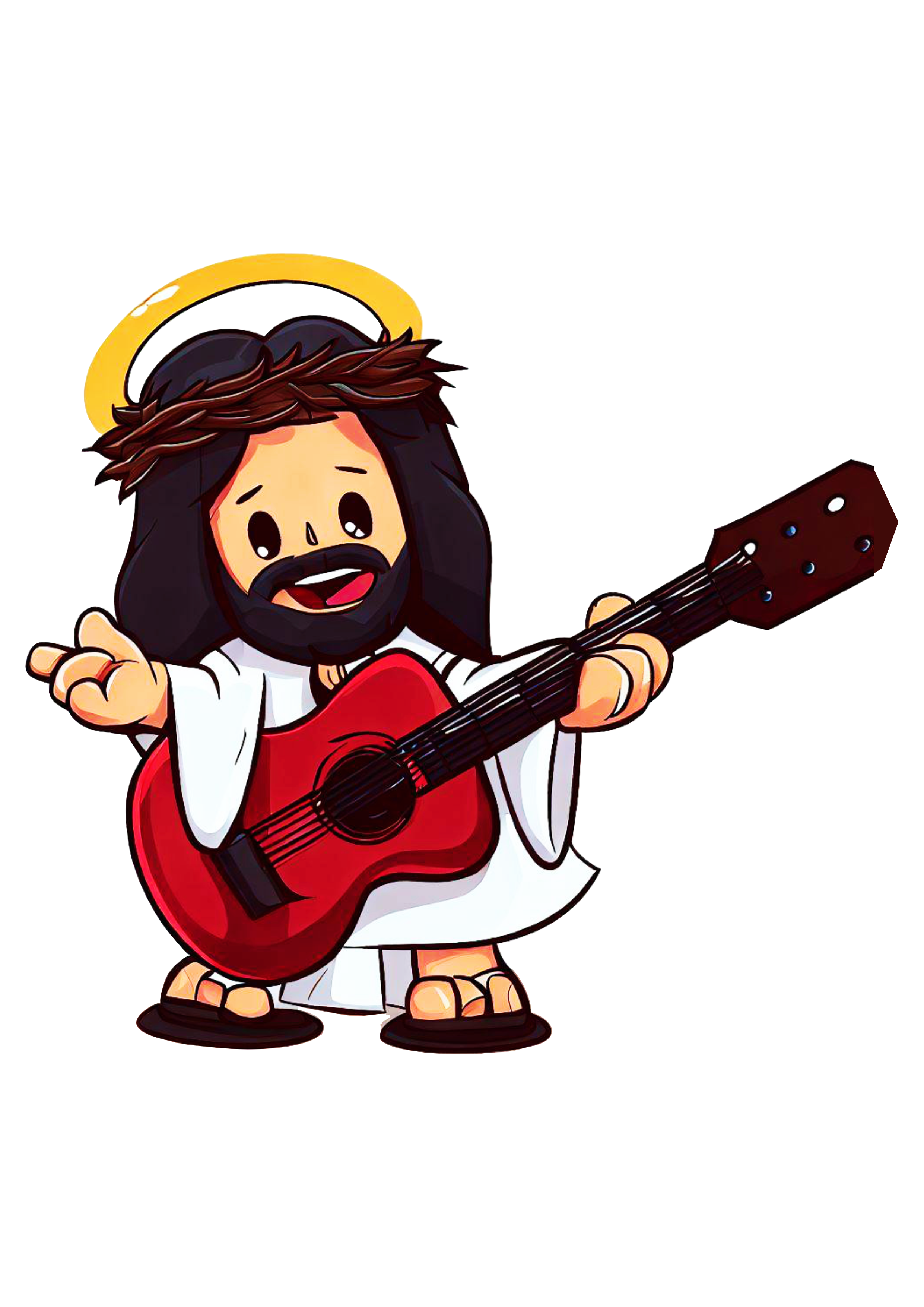 Jesus tocando violão desenho infantil png