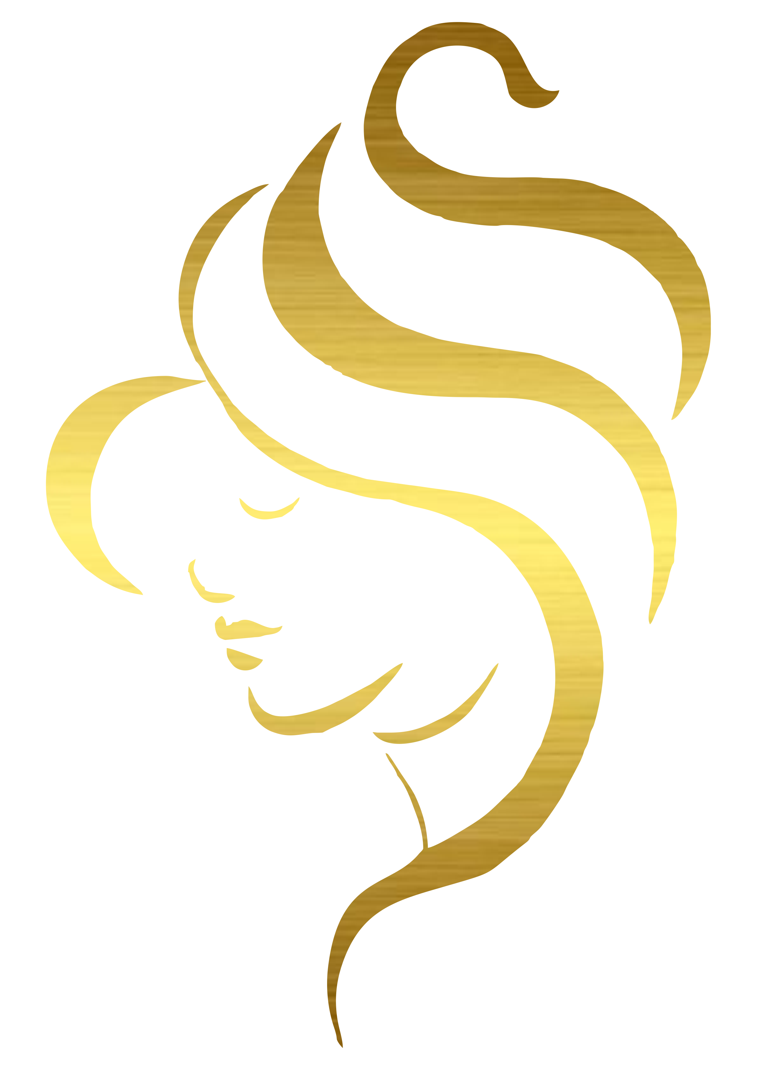 Salão de beleza cabelereira logomarca dourada grátis png