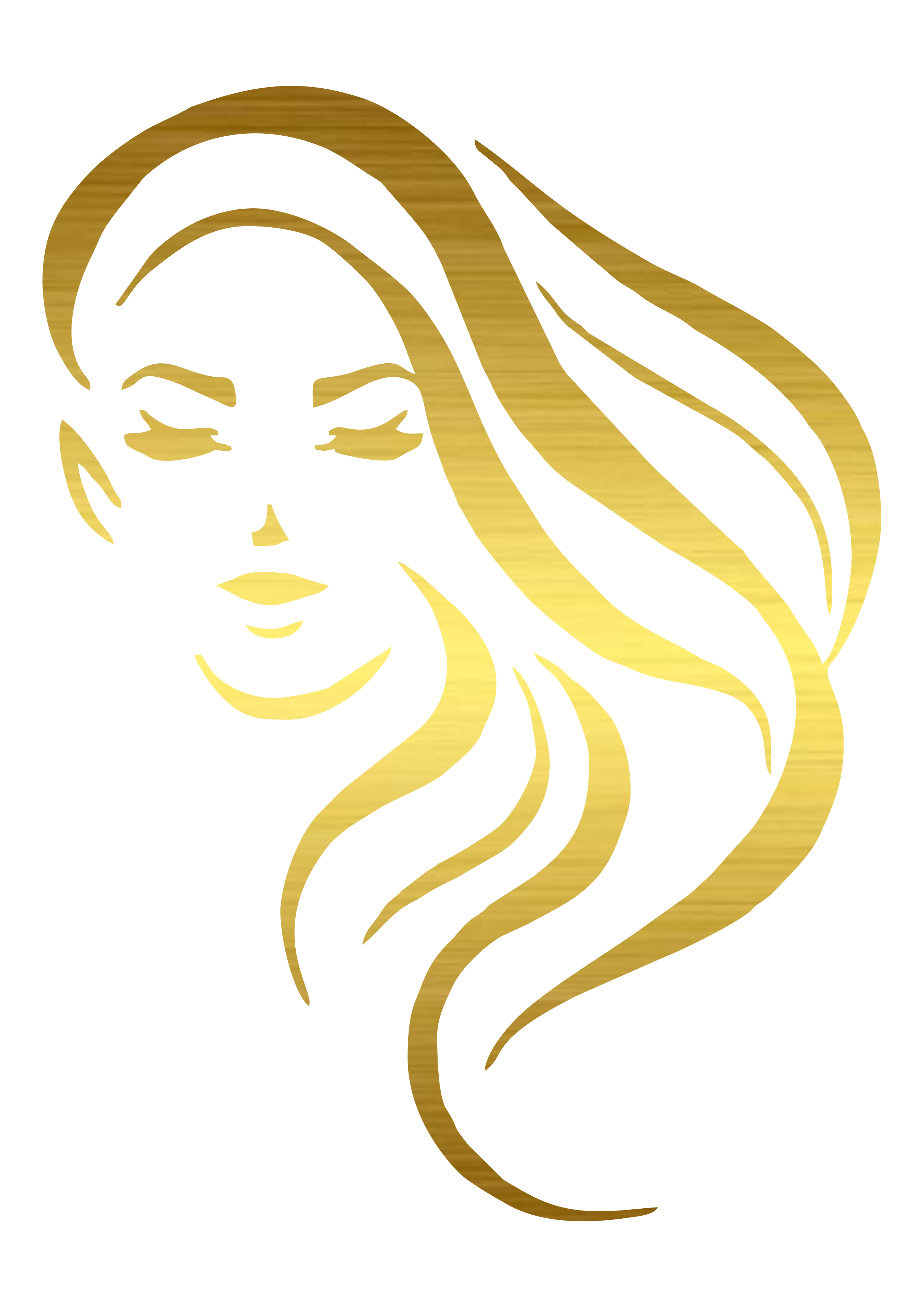 Salão de beleza cabelereira logomarca dourada grátis hair artes gráficas desenho ilustração png