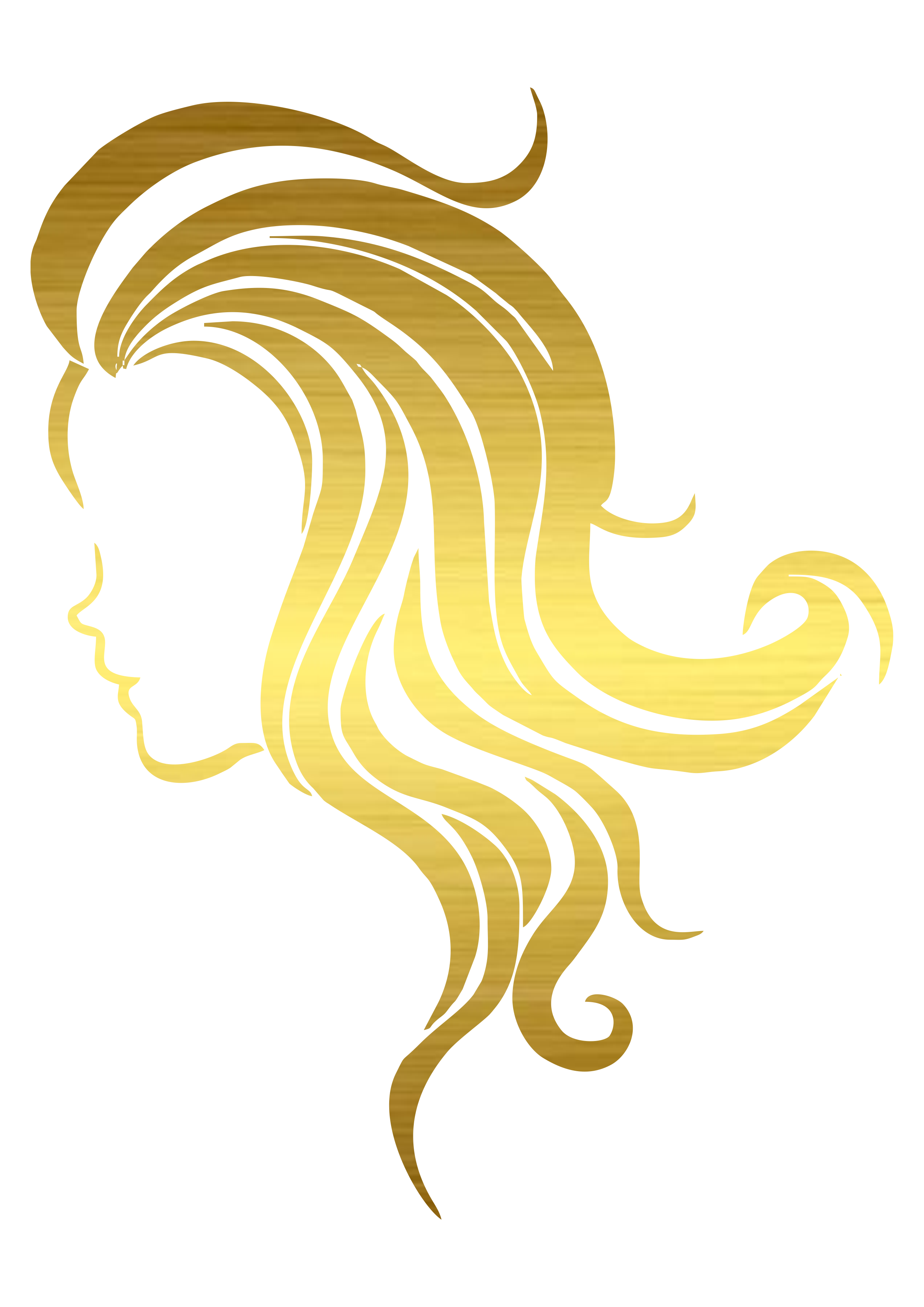 Salão de beleza cabelereira logomarca dourada estampa grátis hair artes gráficas desenho ilustração png