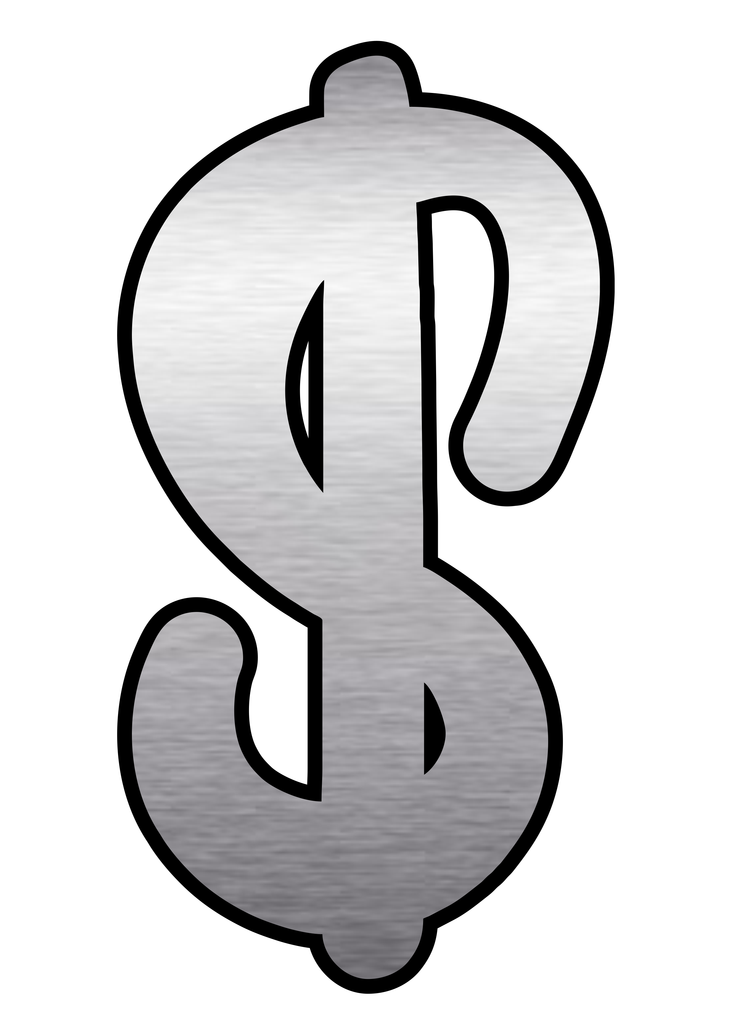 Cifrão prateado prata logomarca dinheiro renda extra artes gráficas fundo transparente png